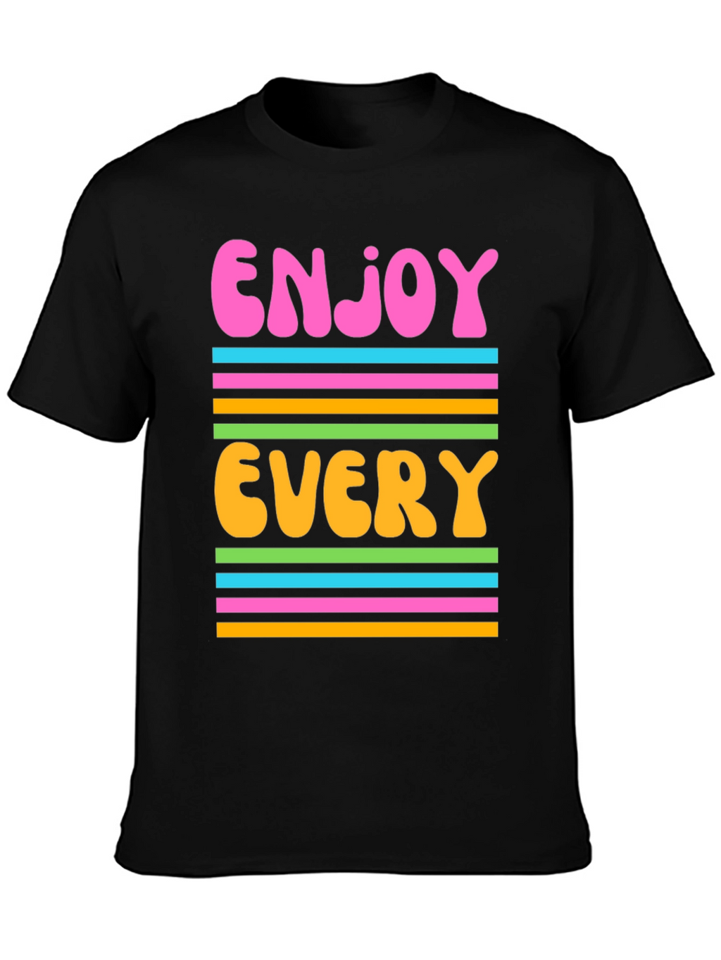 Enjoy Every Moment Graphic Tee - Retro Design