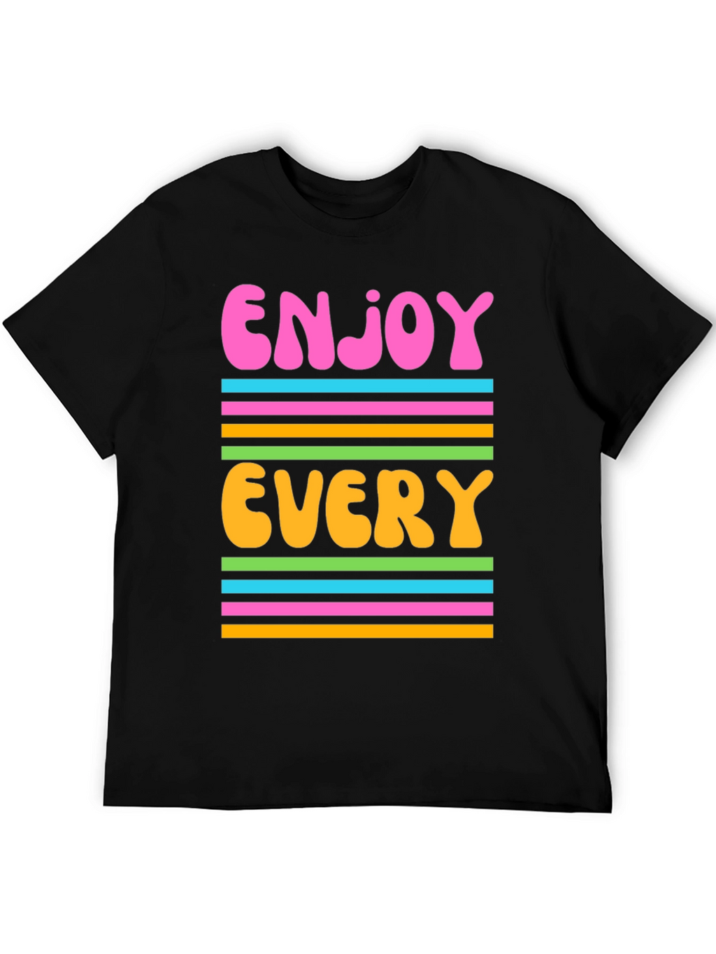 Enjoy Every Moment Graphic Tee - Retro Design