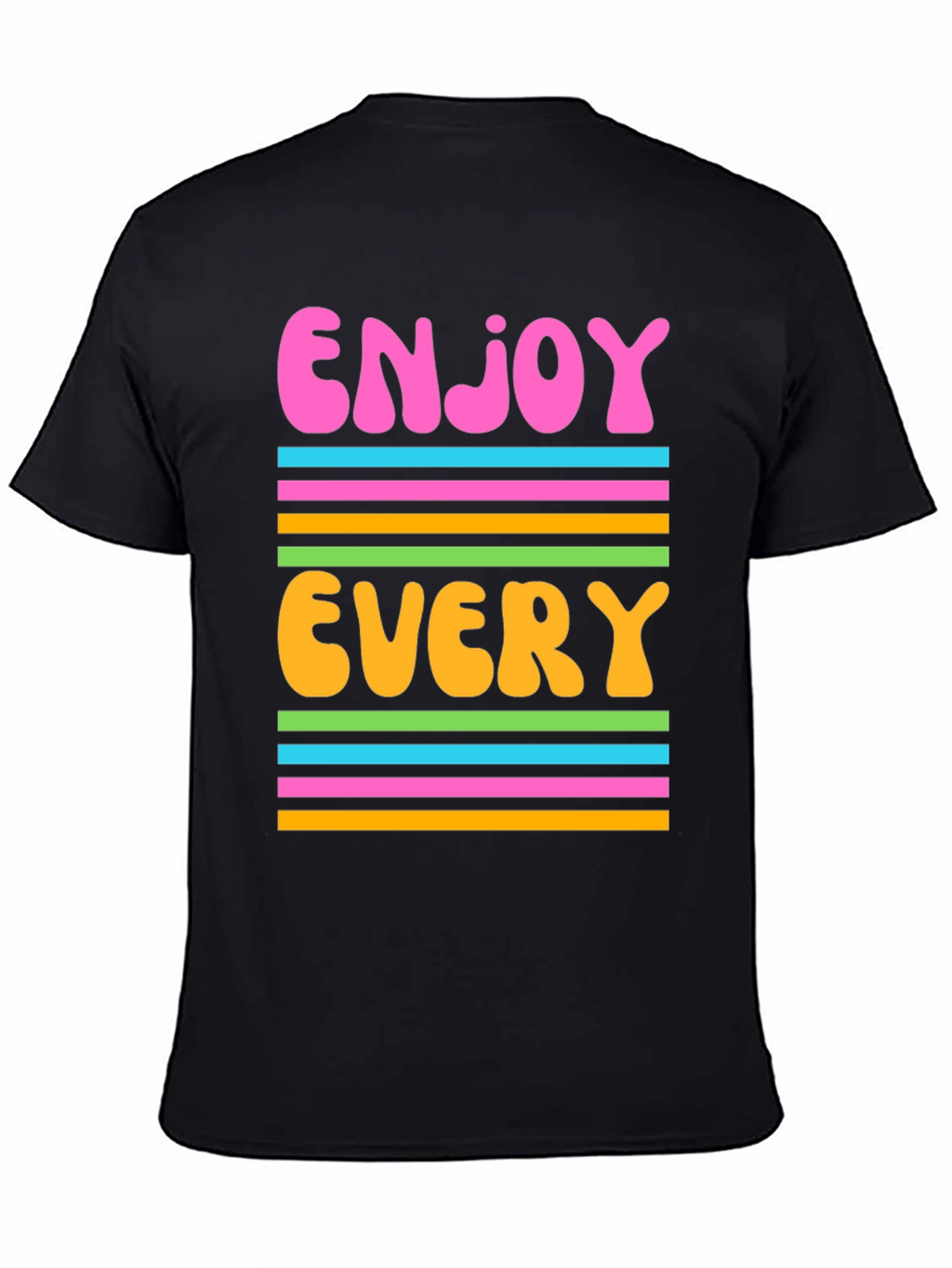 Enjoy Every Moment Graphic Tee - Retro Design