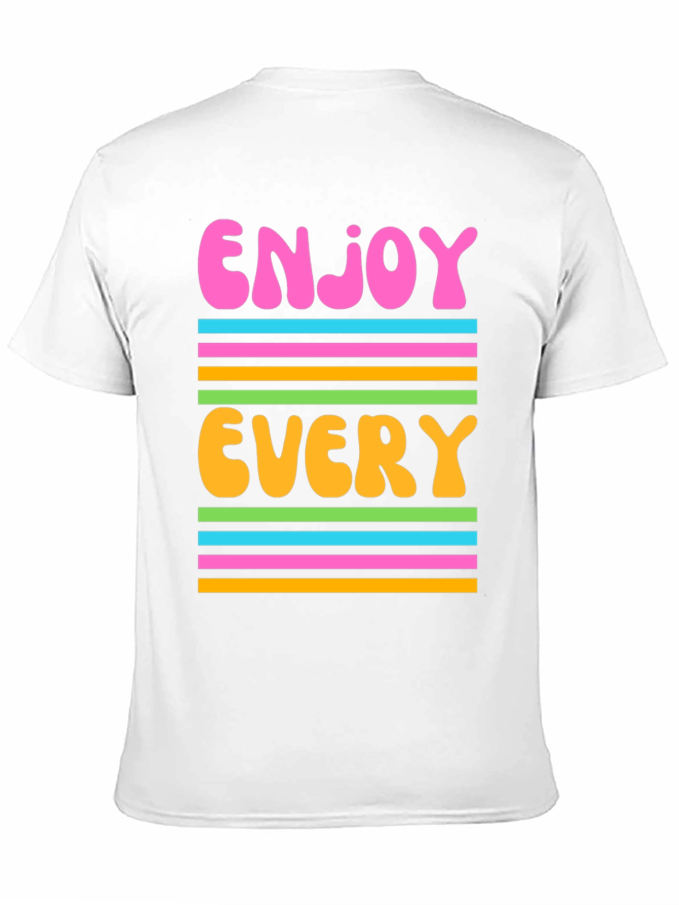 Enjoy Every Moment Graphic Tee - Retro Design