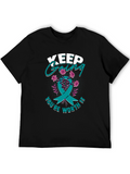 Keep Going T-Shirt - Teal Ribbon Graphic Tee