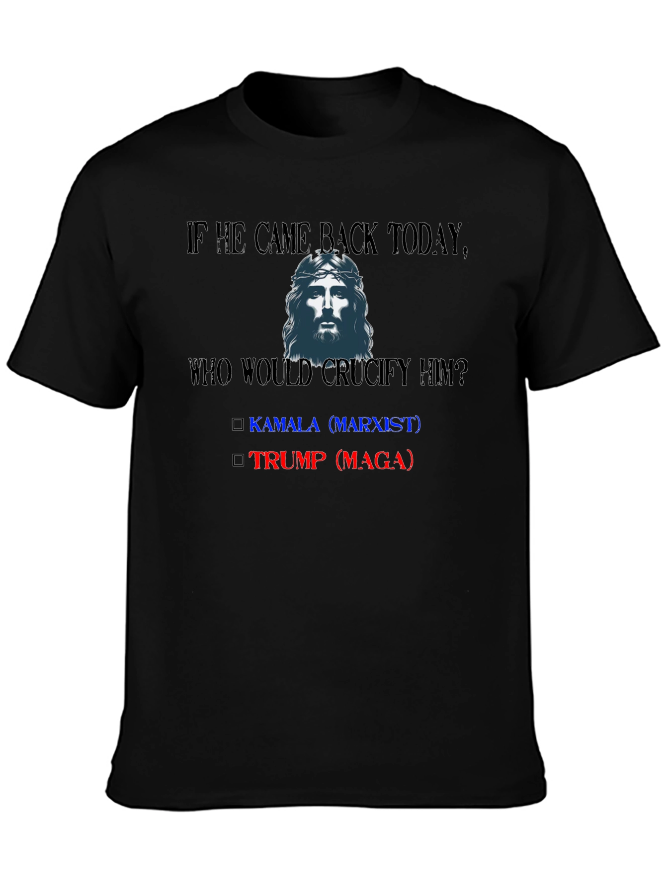 Political T-Shirt: If He Came Back Today - Who Would Crucify Him?