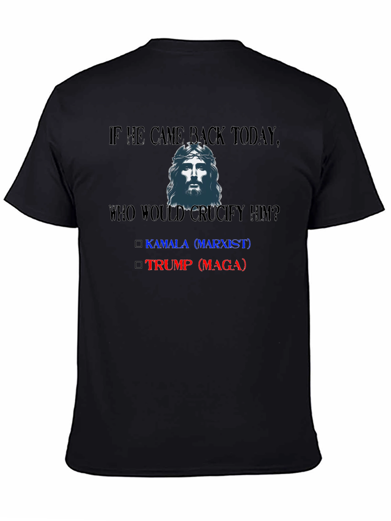 Political T-Shirt: If He Came Back Today - Who Would Crucify Him?