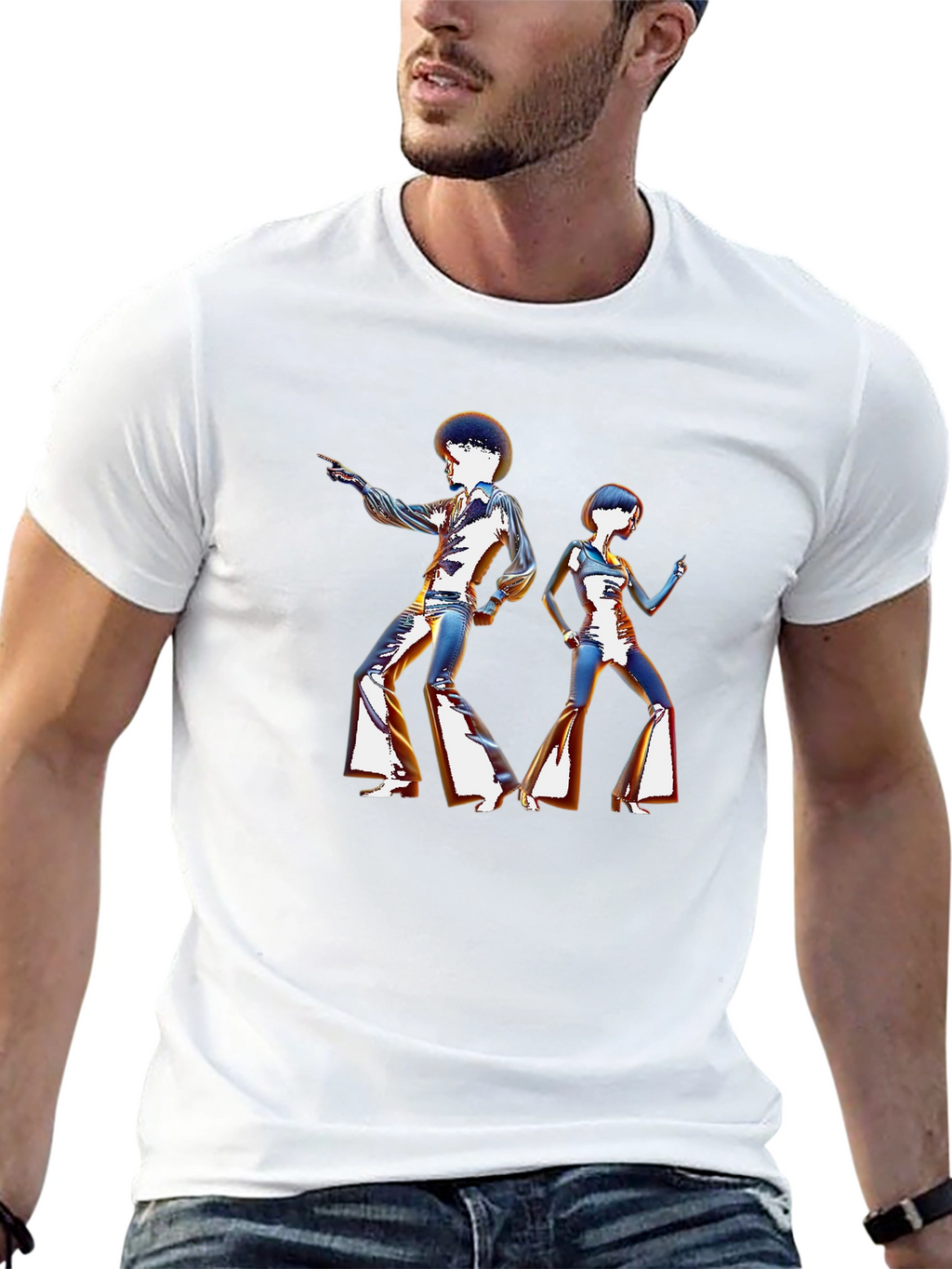 Retro Disco Dancers Graphic Tee