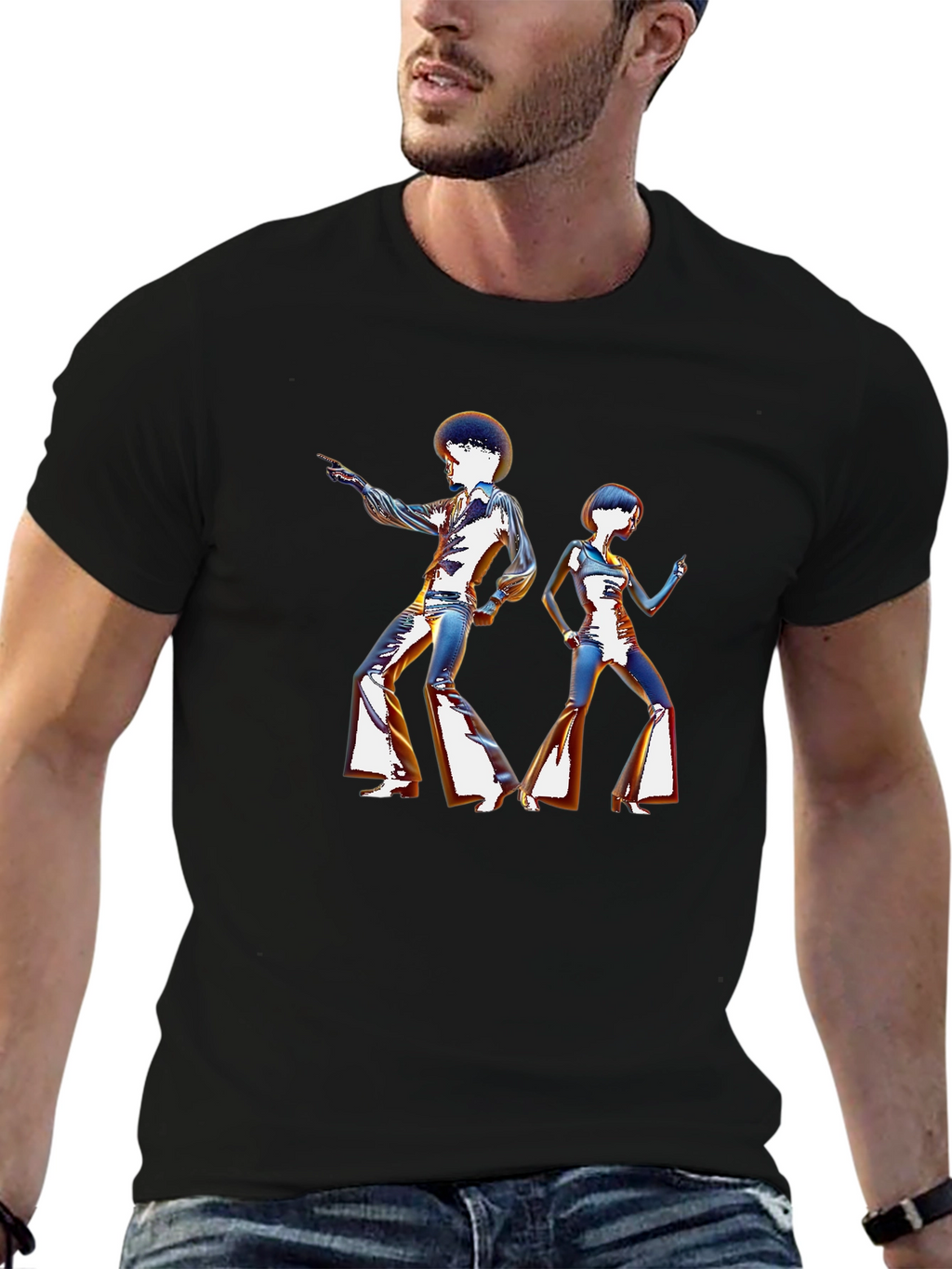 Retro Disco Dancers Graphic Tee