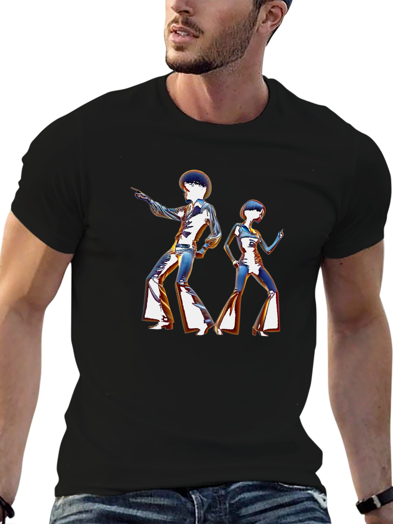 Retro Disco Dancers Graphic Tee