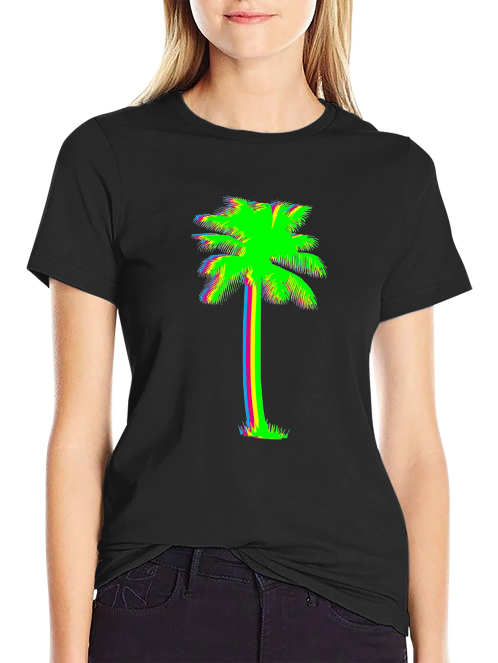 Neon Palm Tree Graphic Tee