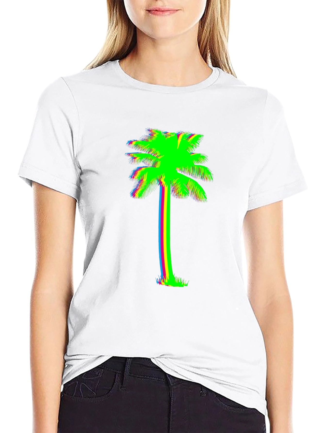 Neon Palm Tree Graphic Tee