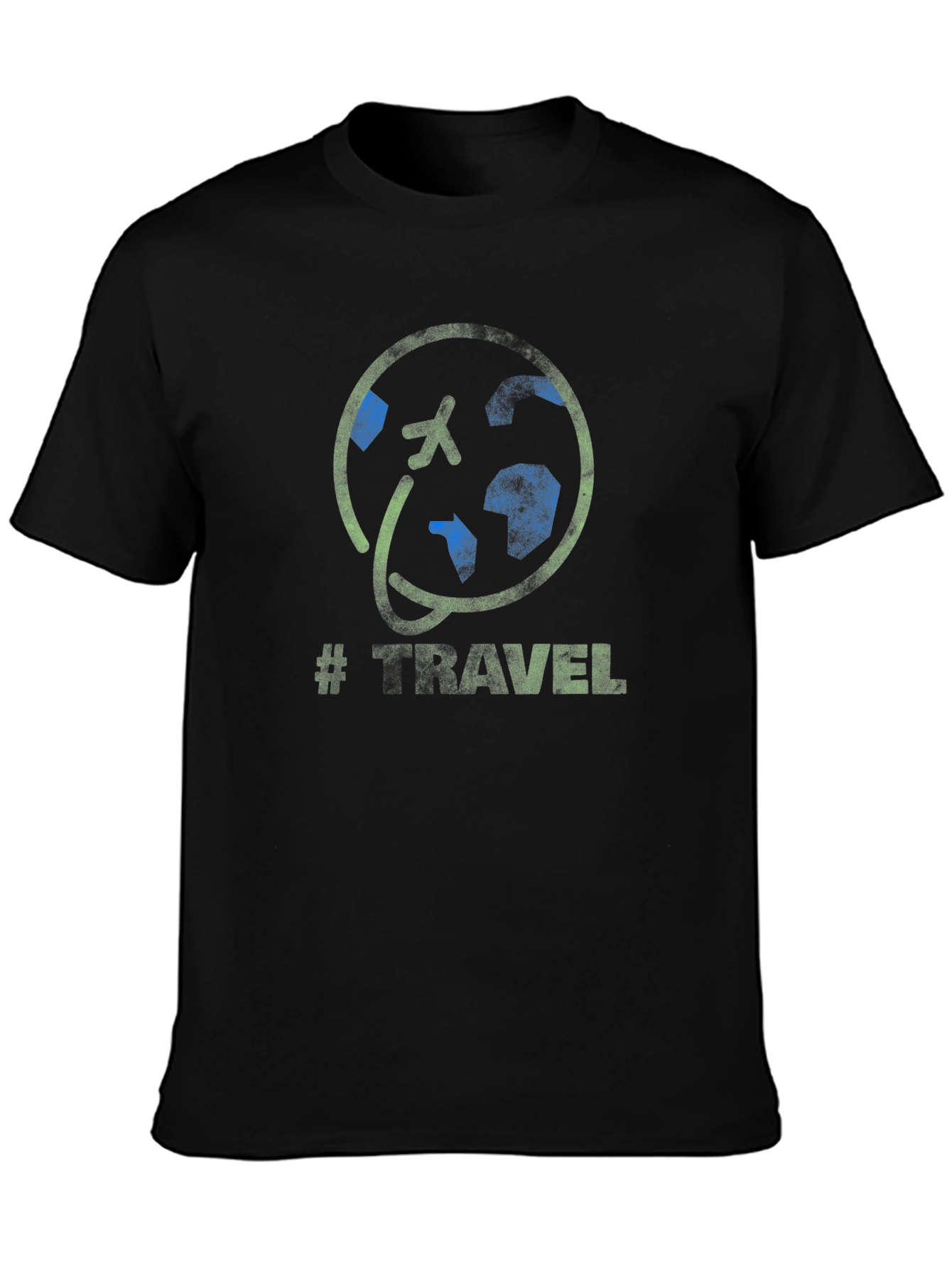 Travel Graphic T-Shirt - Airplane World Globe Design