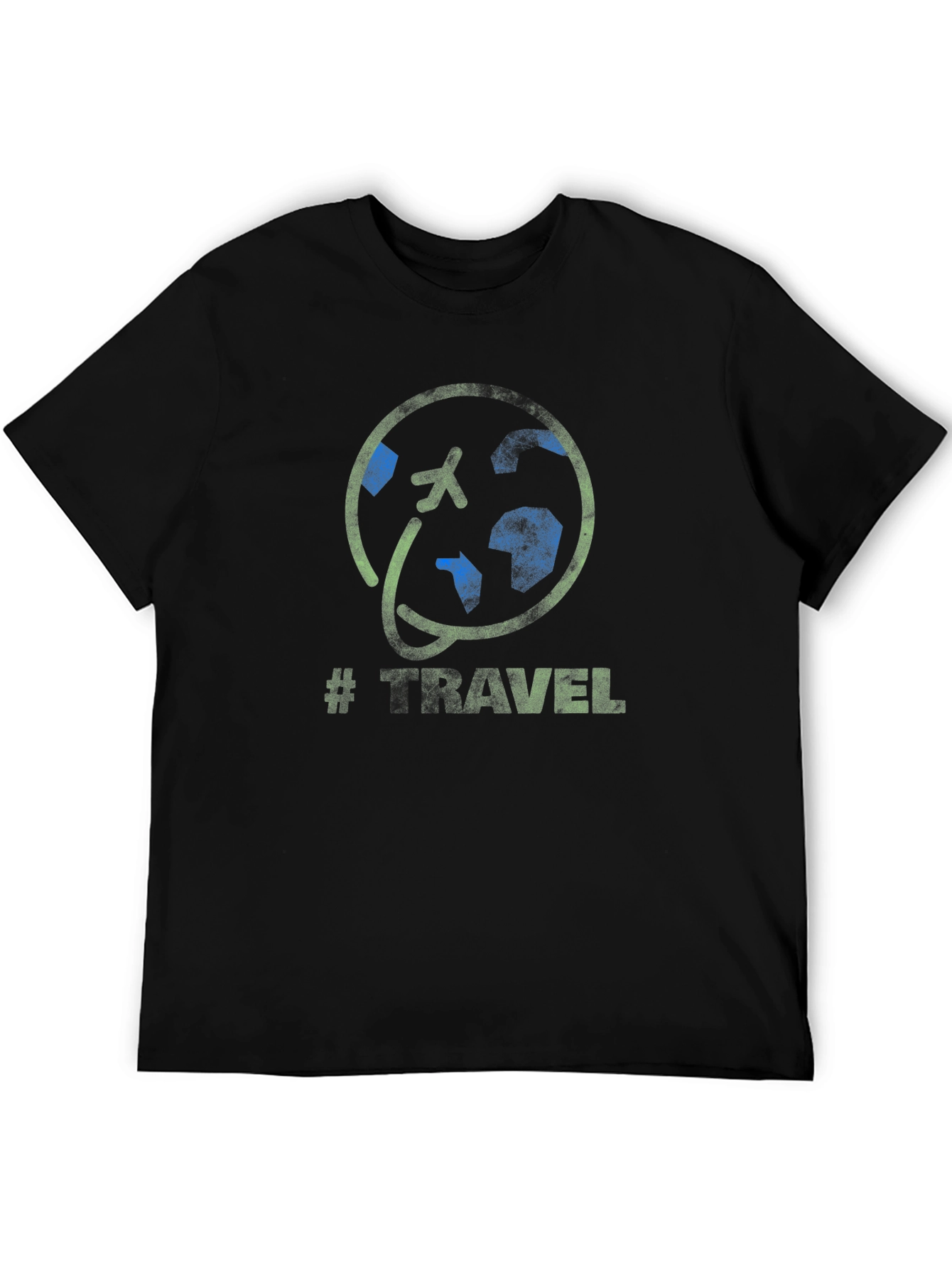 Travel Graphic T-Shirt - Airplane World Globe Design