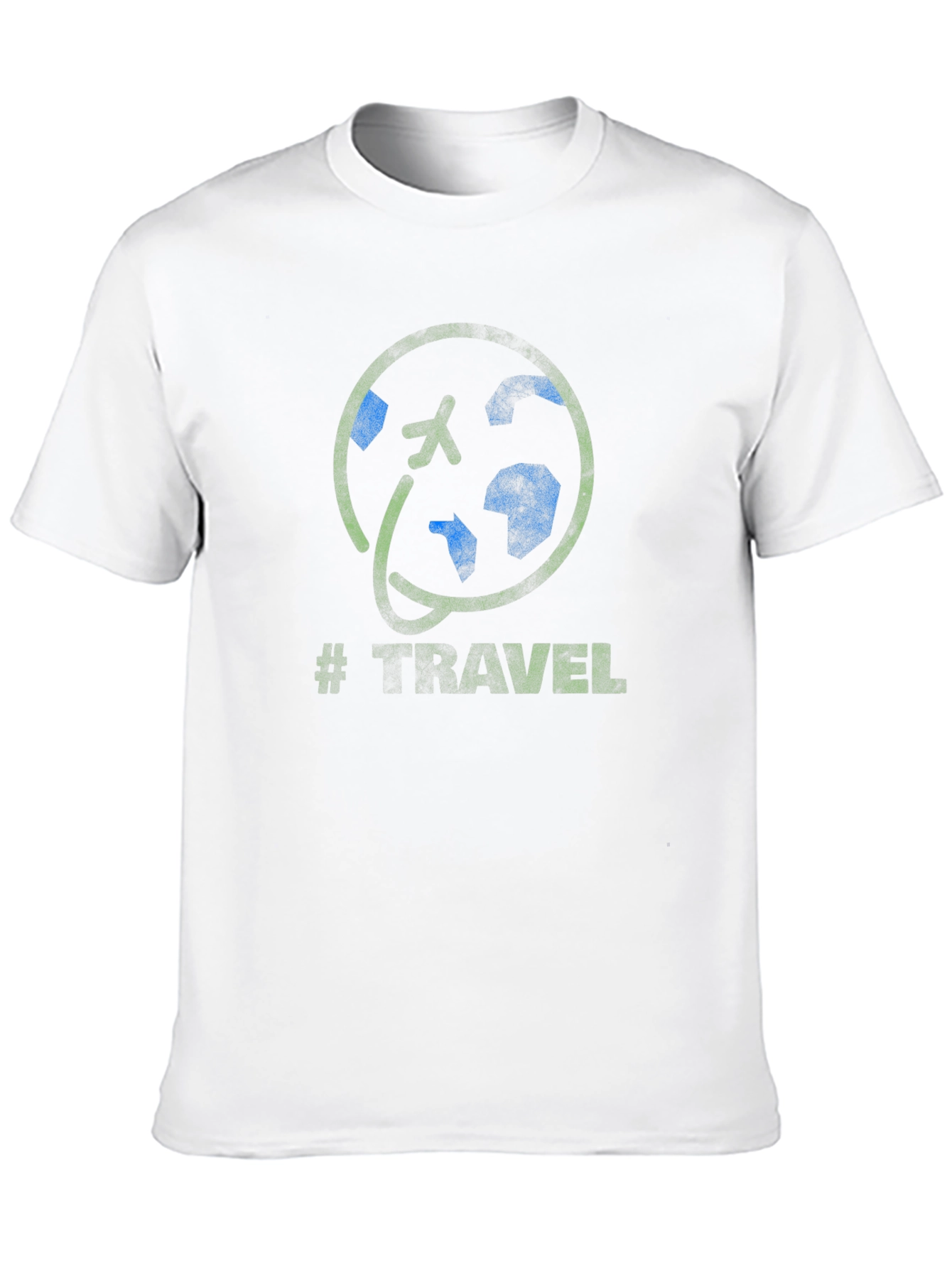 Travel Graphic T-Shirt - Airplane World Globe Design