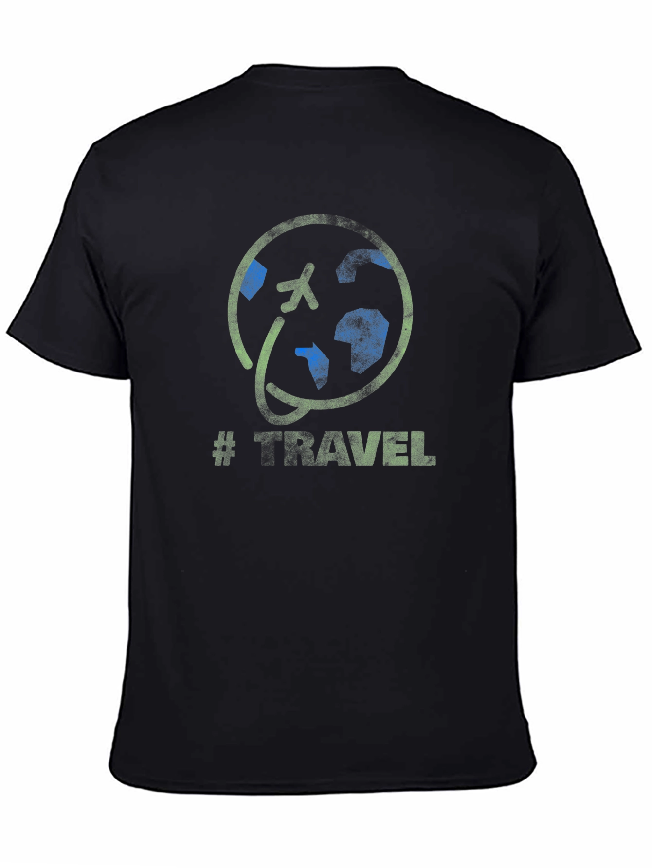 Travel Graphic T-Shirt - Airplane World Globe Design