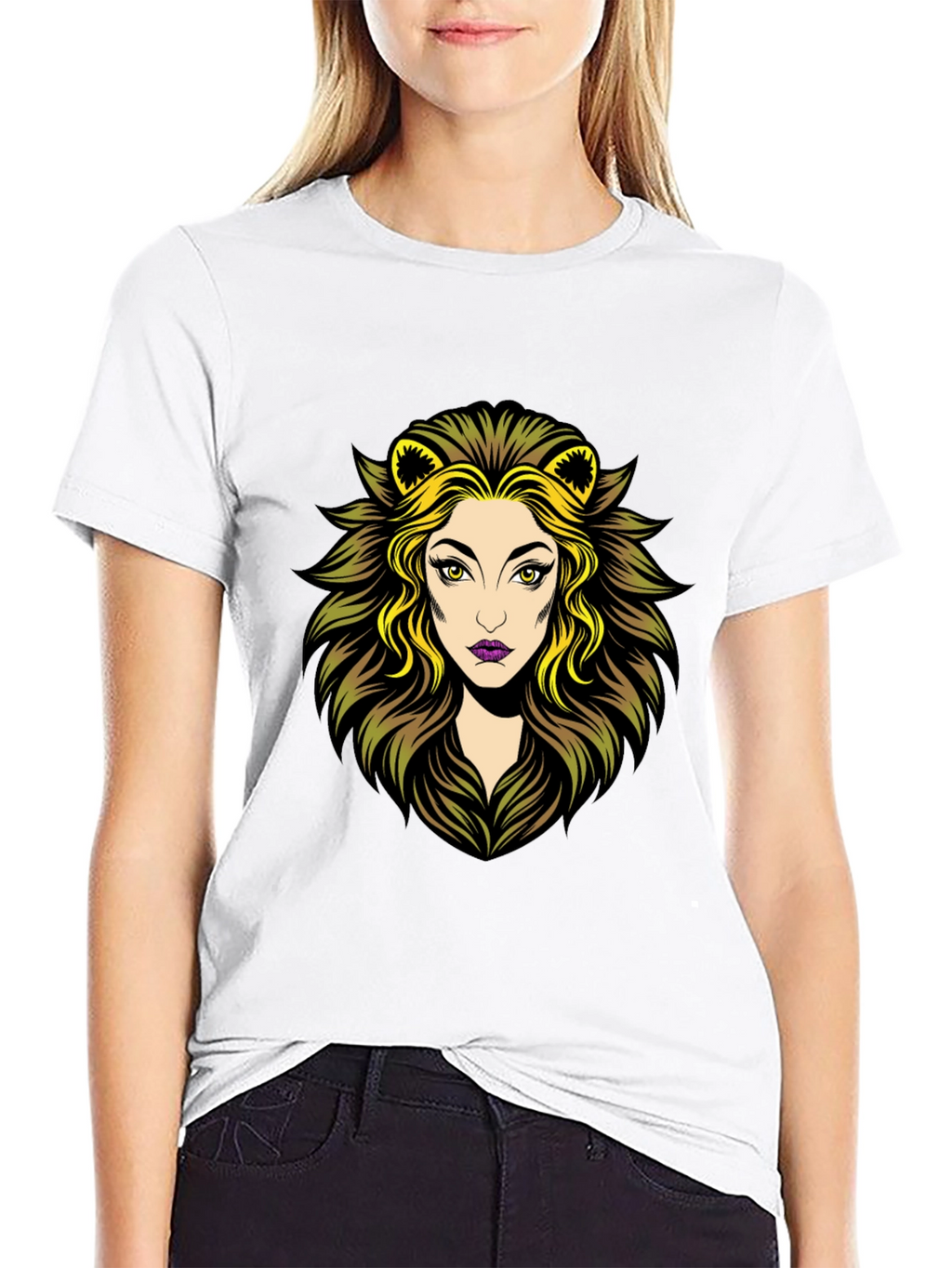 Lioness Graphic Tee - Black Cotton T-Shirt