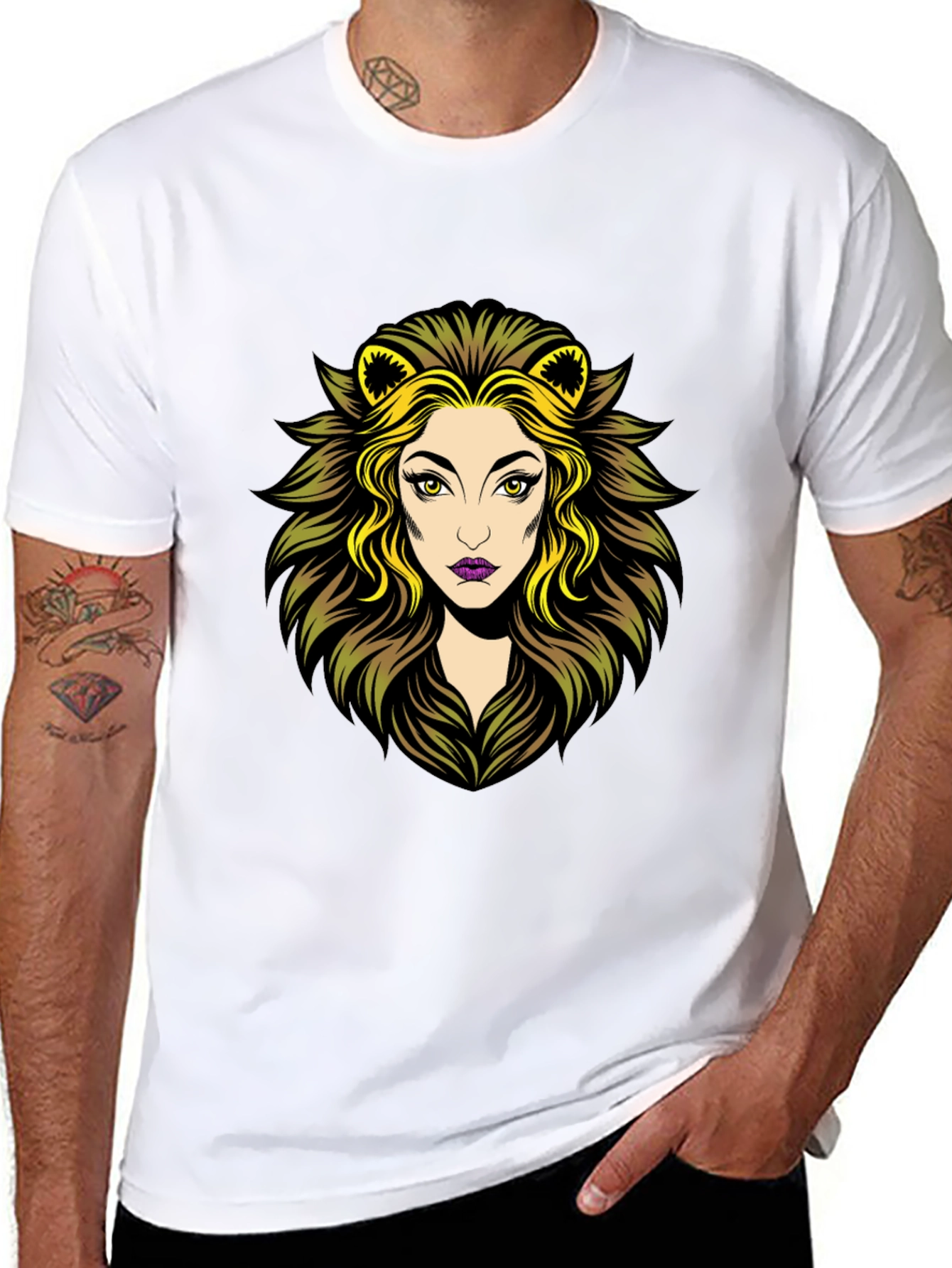 Lioness Graphic Tee - Black Cotton T-Shirt