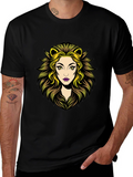 Lioness Graphic Tee - Black Cotton T-Shirt