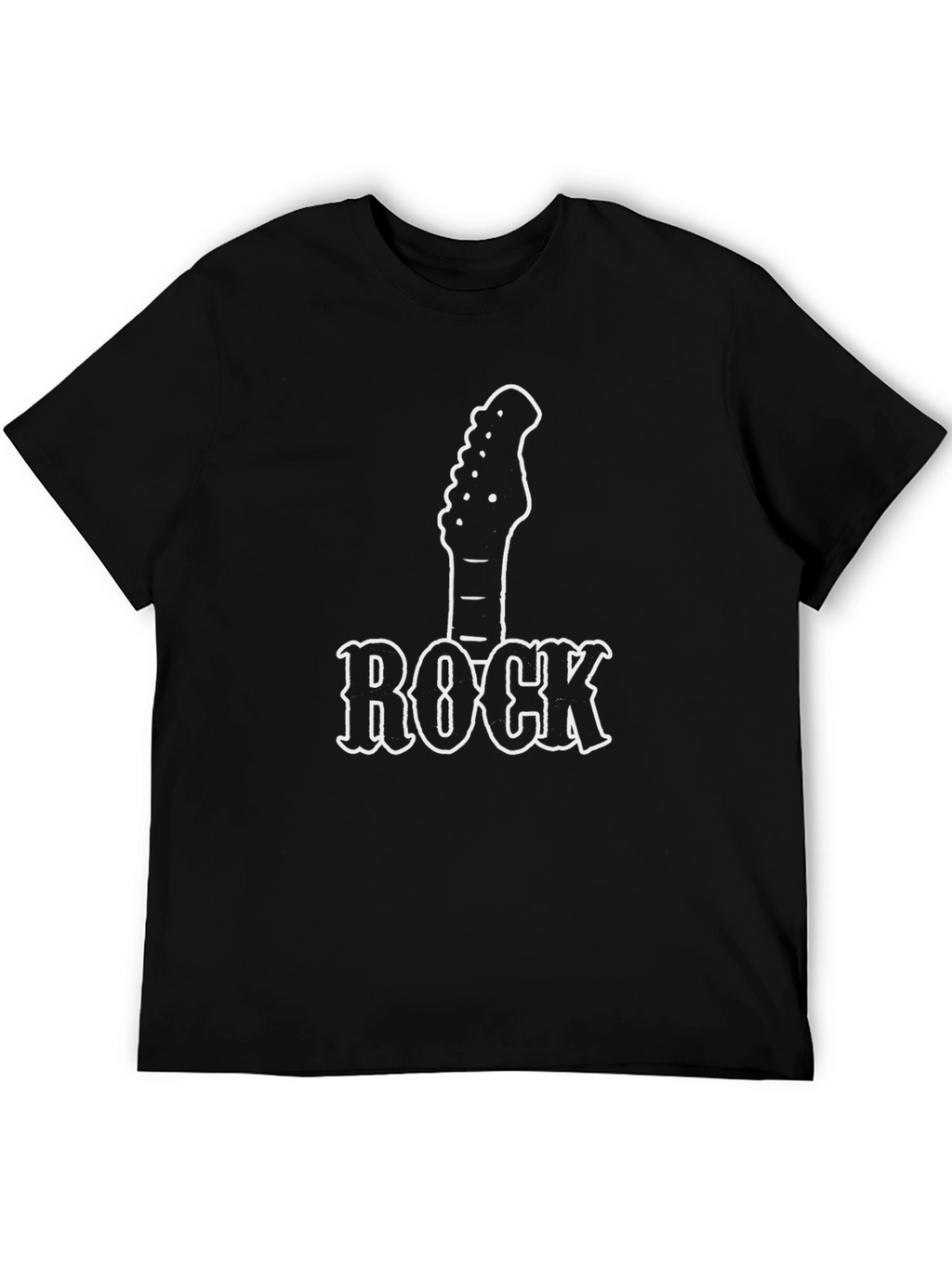 Rock Music T-Shirt - Guitar Graphic Black Tee