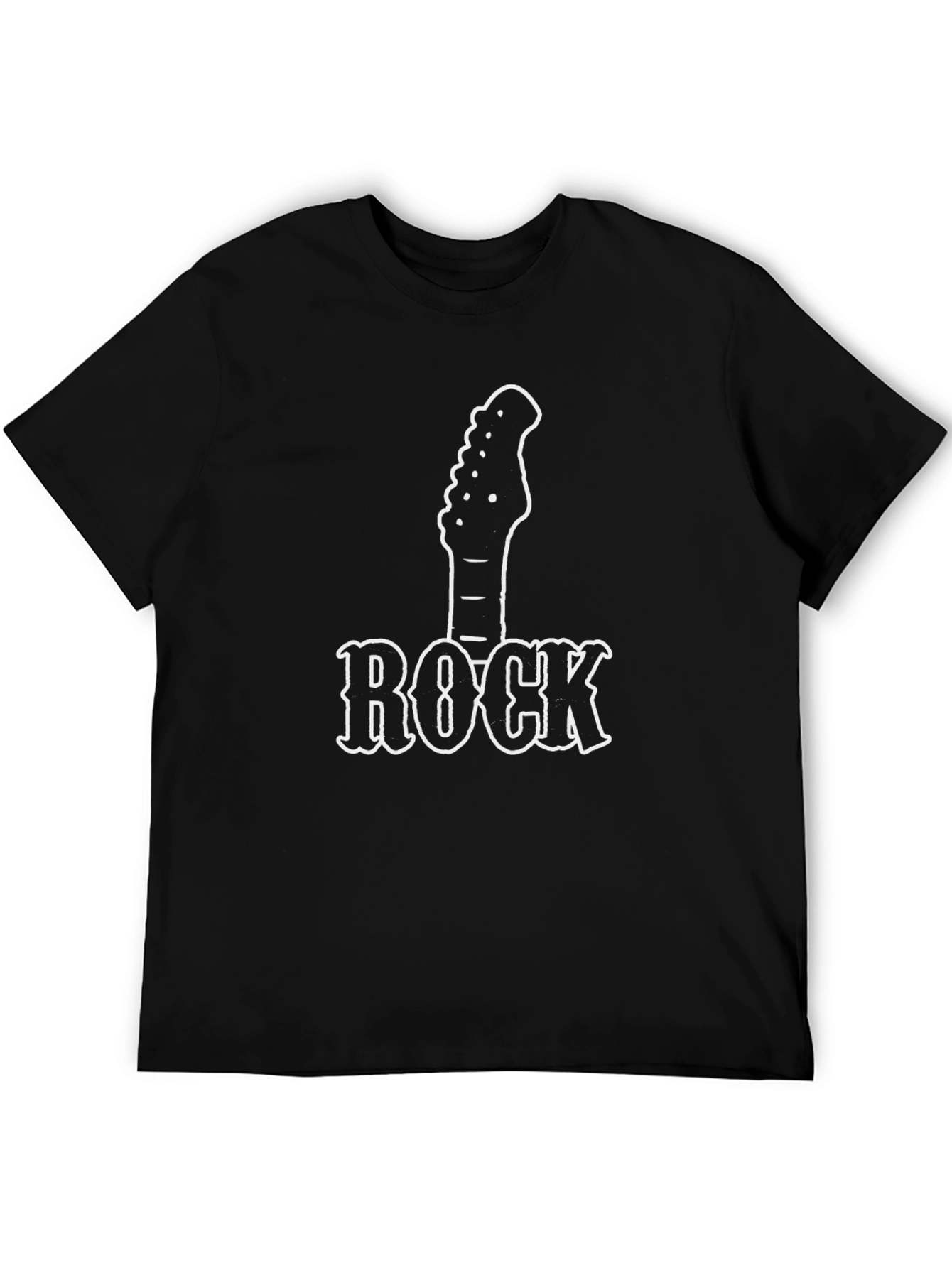 Rock Music T-Shirt - Guitar Graphic Black Tee