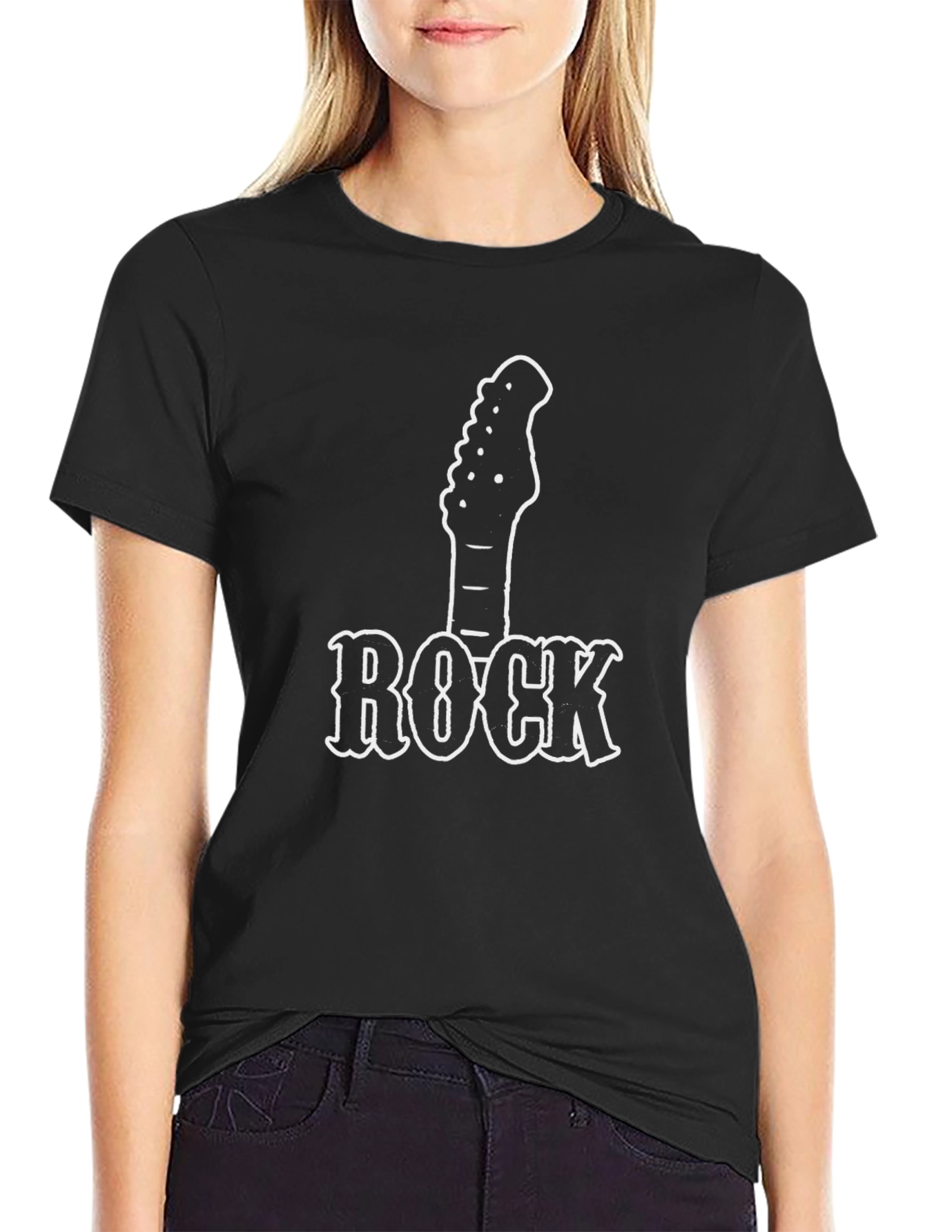 Rock Music T-Shirt - Guitar Graphic Black Tee