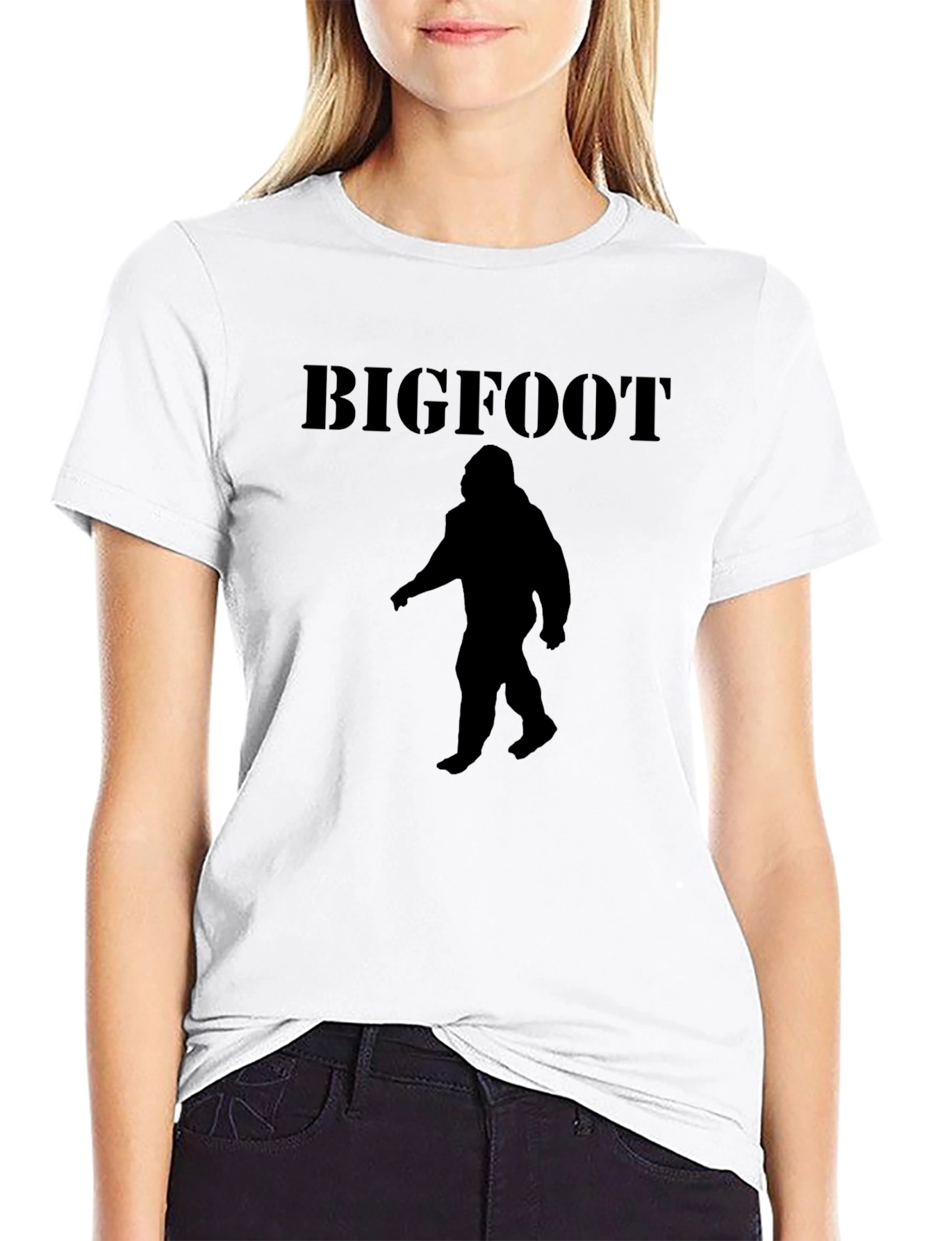 Bigfoot Silhouette Graphic Tee - Black