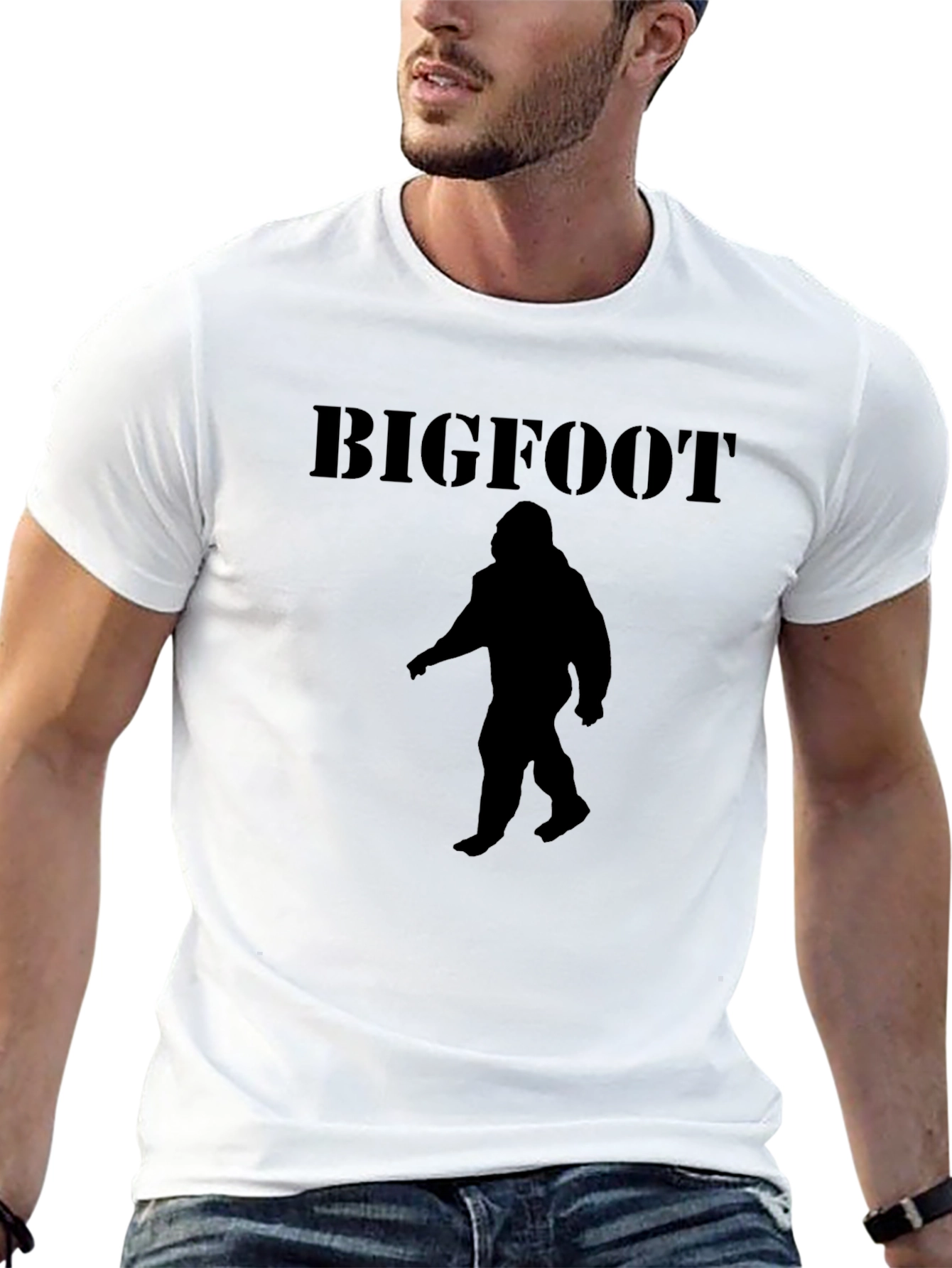 Bigfoot Silhouette Graphic Tee - Black