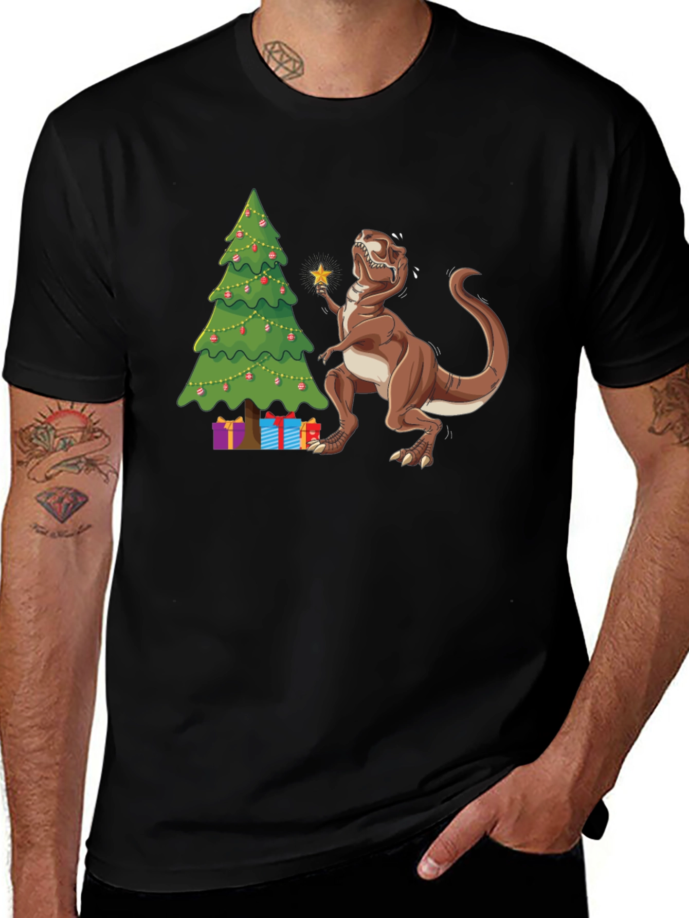 Festive Dino T-Shirt - Christmas Tree Rex!
