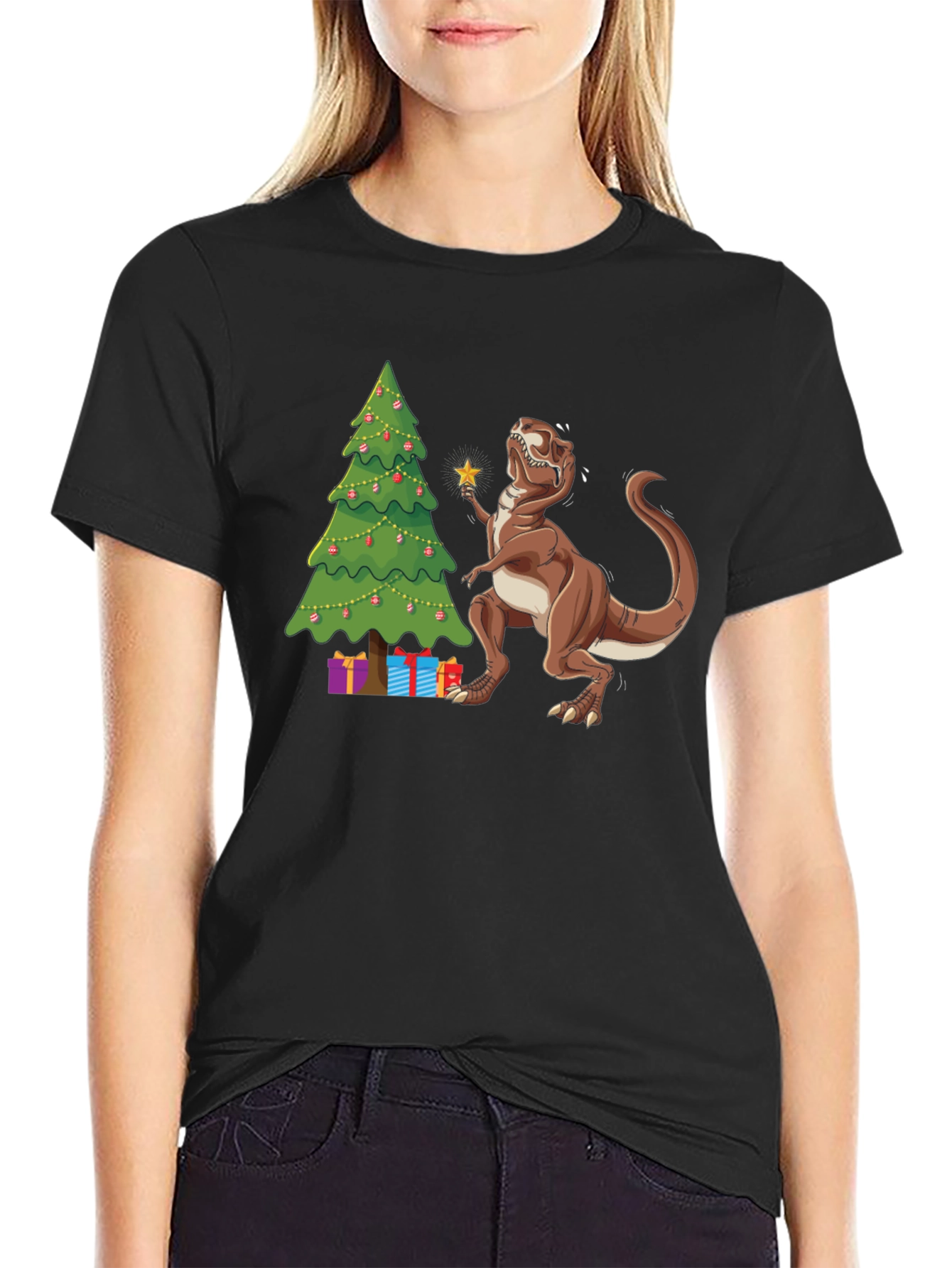 Festive Dino T-Shirt - Christmas Tree Rex!