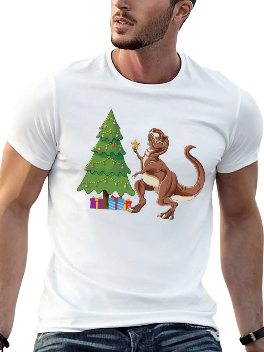 Festive Dino T-Shirt - Christmas Tree Rex!