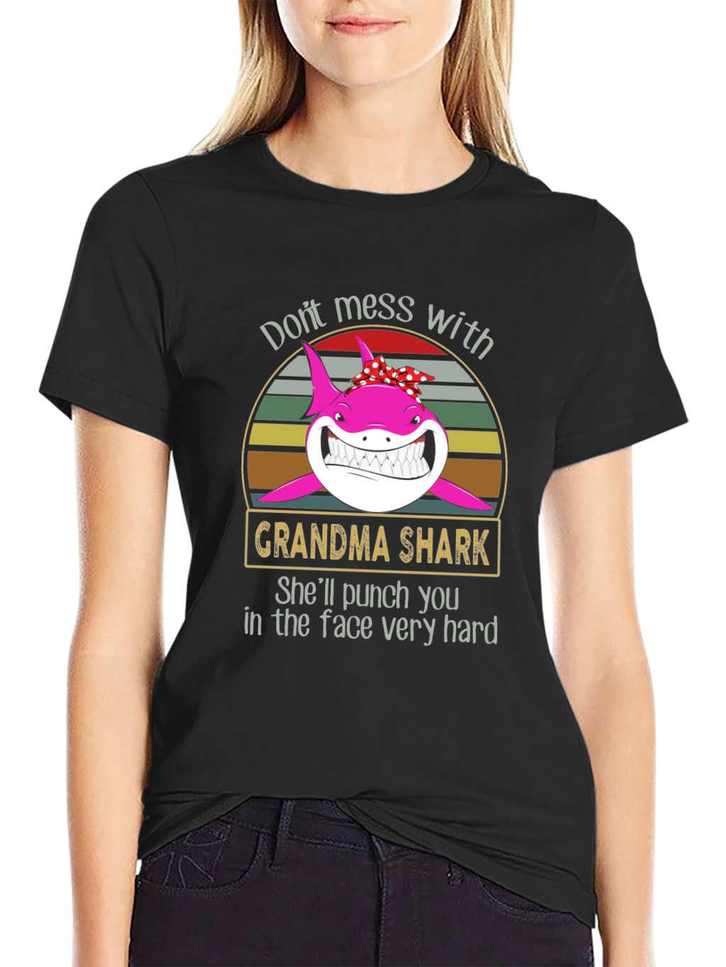 Grandma Shark Graphic T-Shirt
