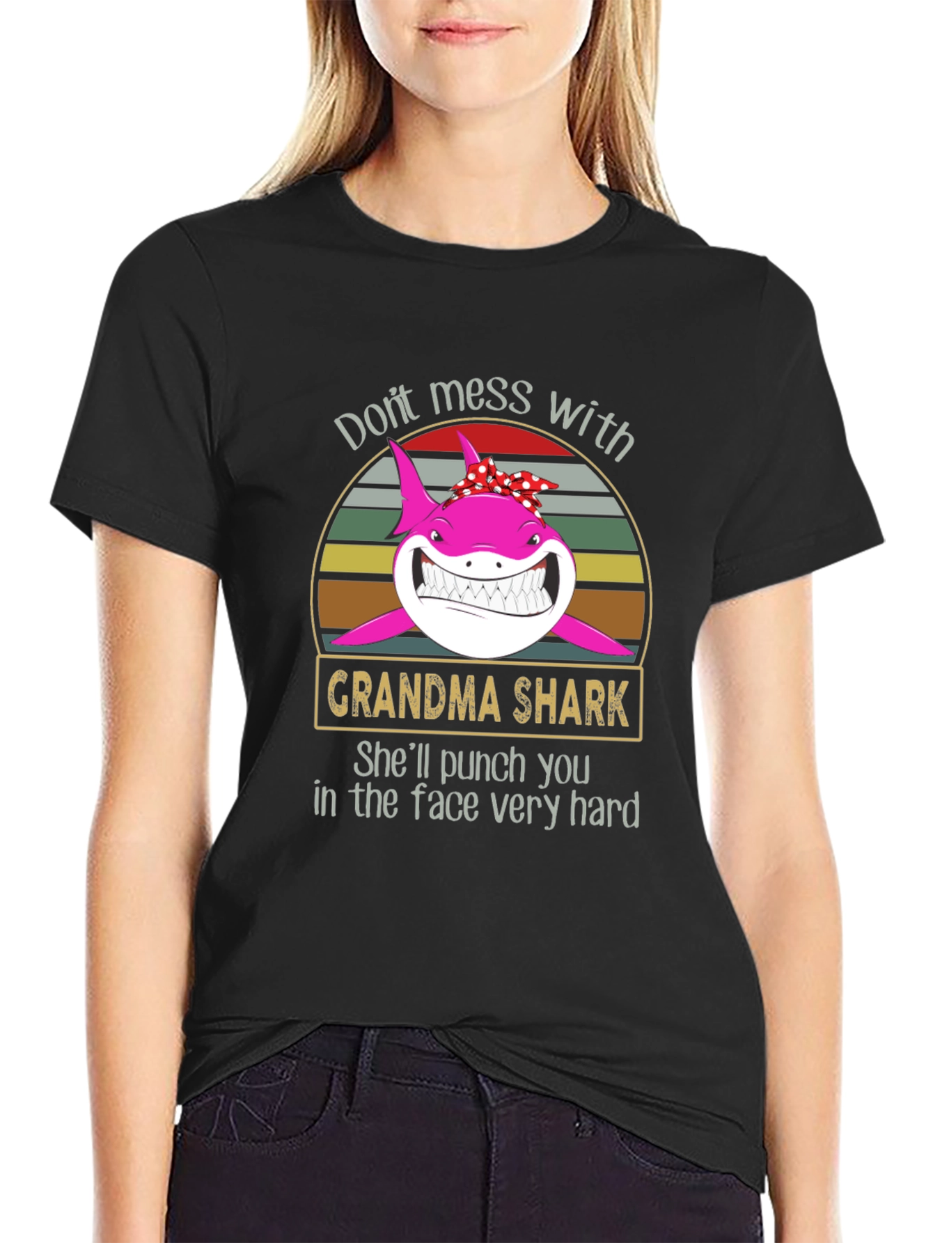 Grandma Shark Graphic T-Shirt