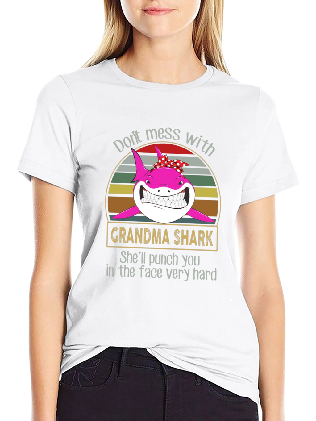 Grandma Shark Graphic T-Shirt