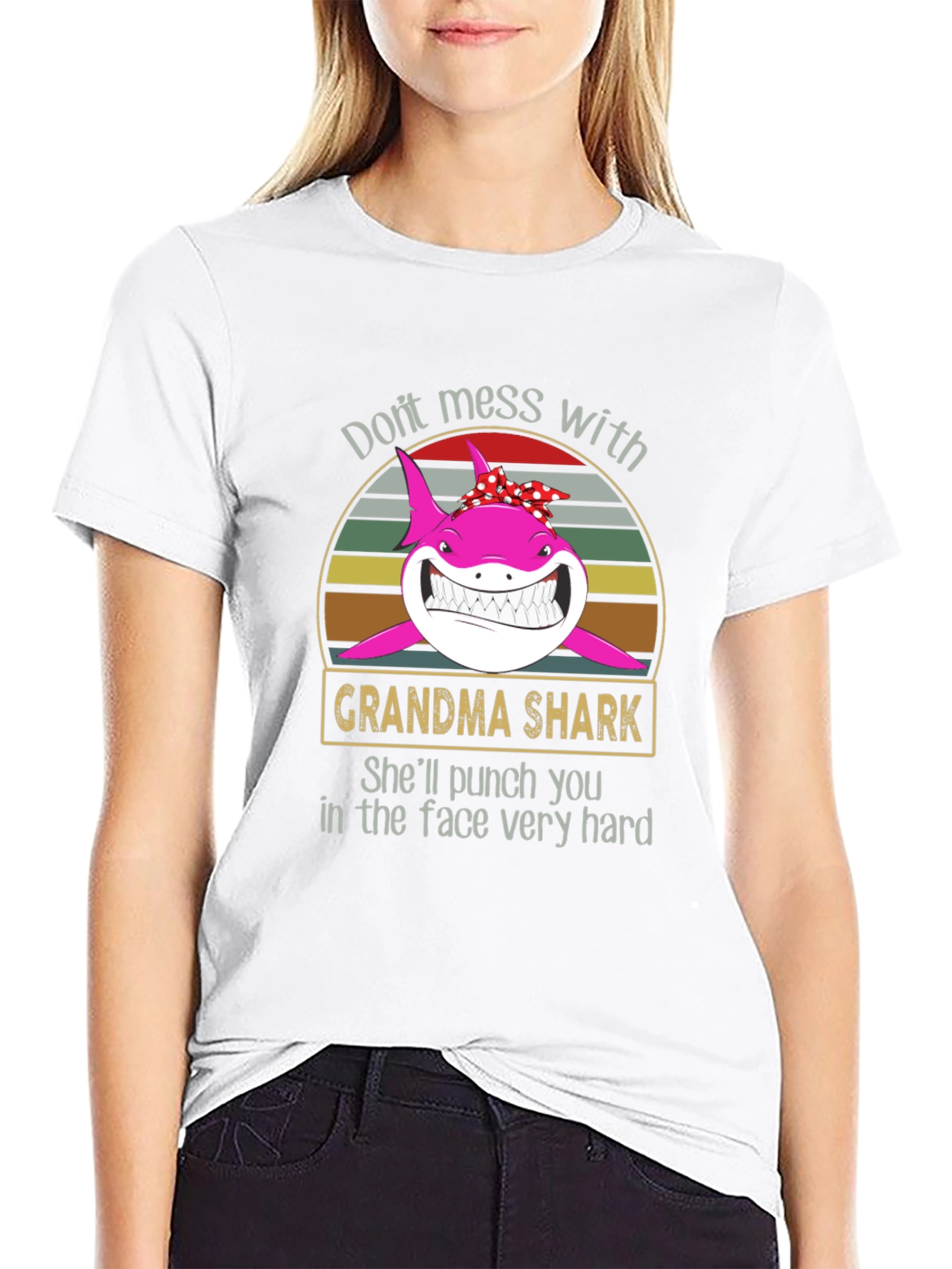 Grandma Shark Graphic T-Shirt