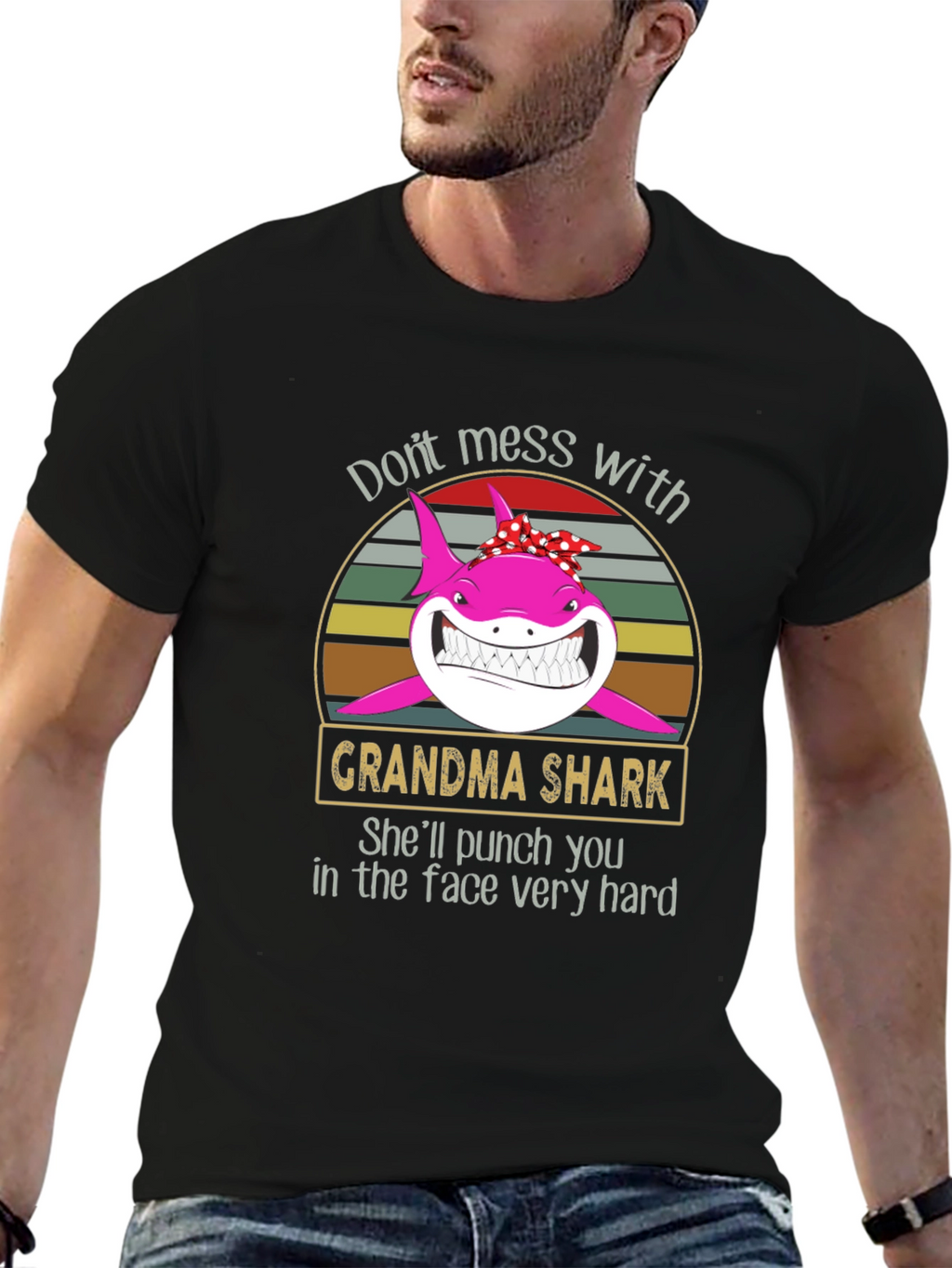 Grandma Shark Graphic T-Shirt