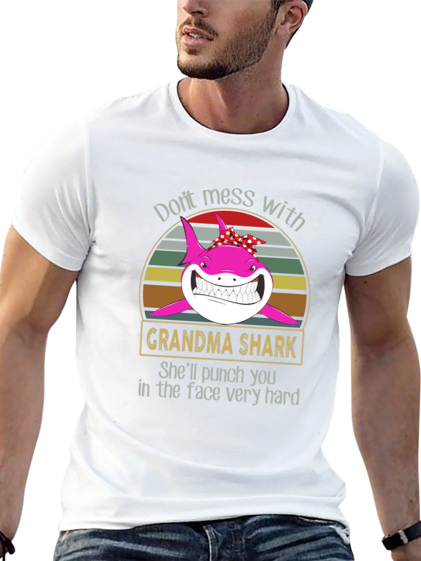 Grandma Shark Graphic T-Shirt