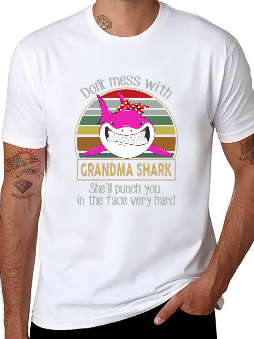 Grandma Shark Graphic T-Shirt