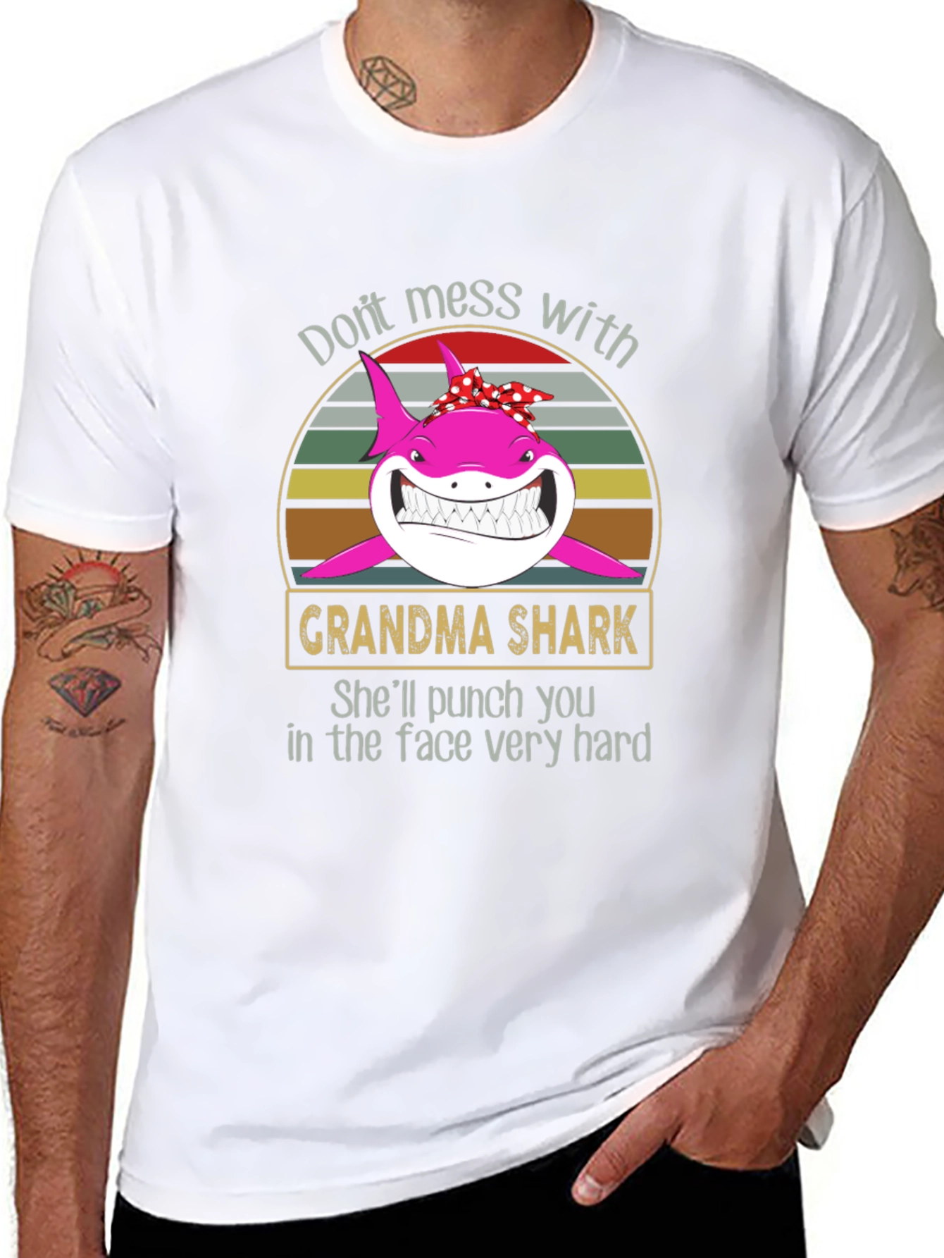 Grandma Shark Graphic T-Shirt