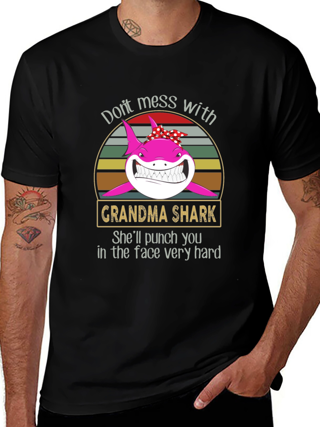 Grandma Shark Graphic T-Shirt
