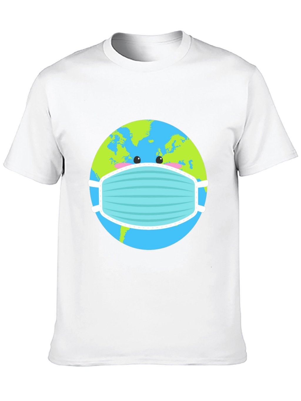 Earth with Mask Graphic Tee - Protect the Planet!