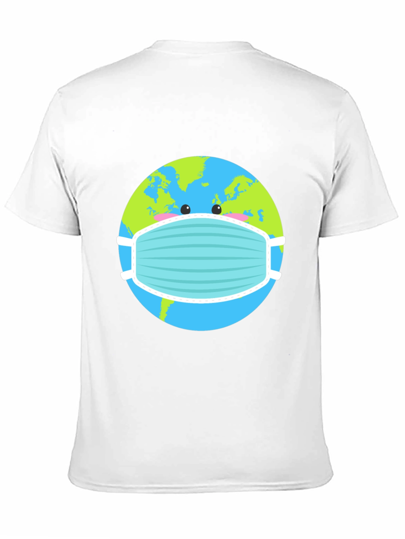 Earth with Mask Graphic Tee - Protect the Planet!