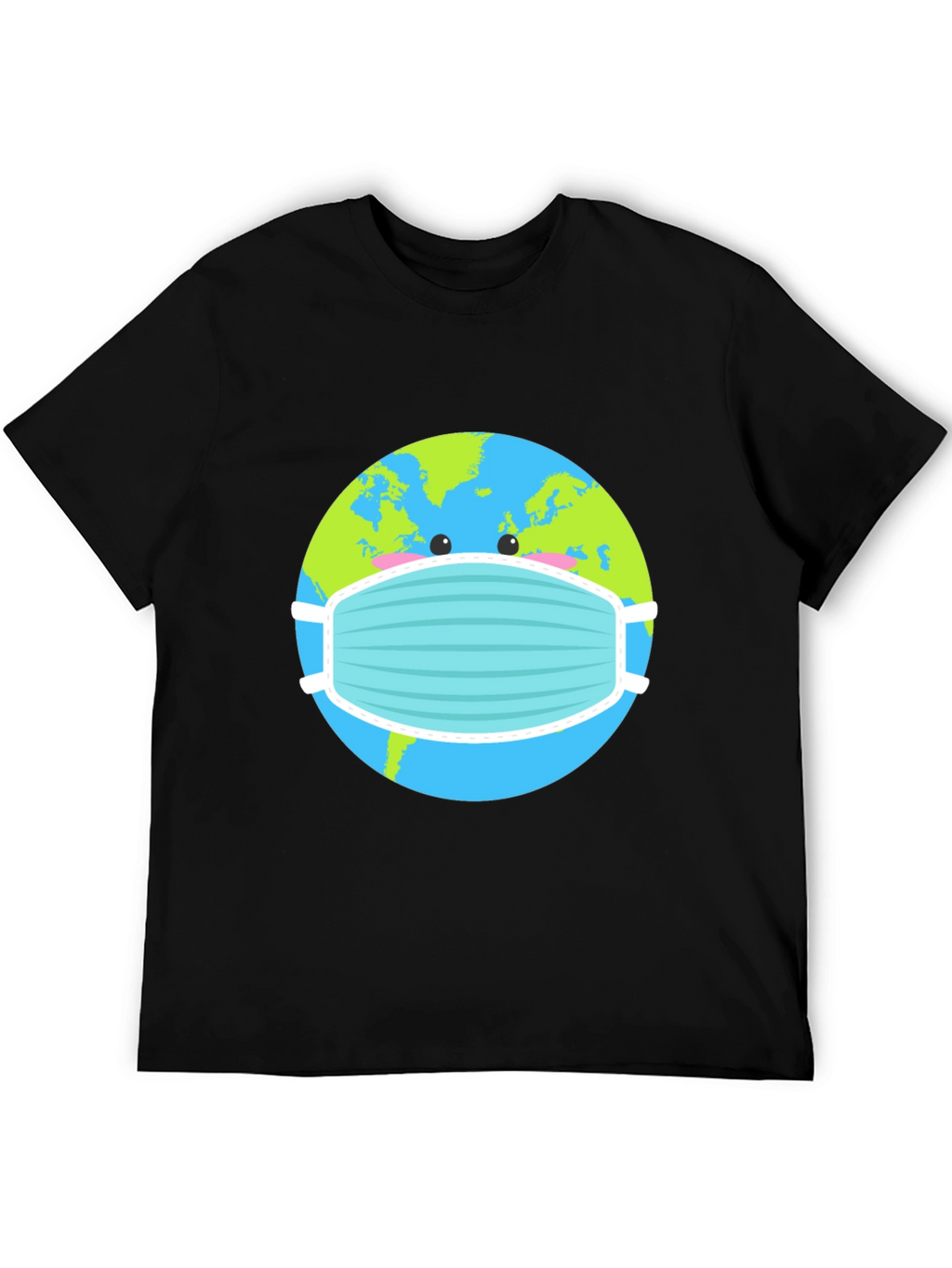 Earth with Mask Graphic Tee - Protect the Planet!