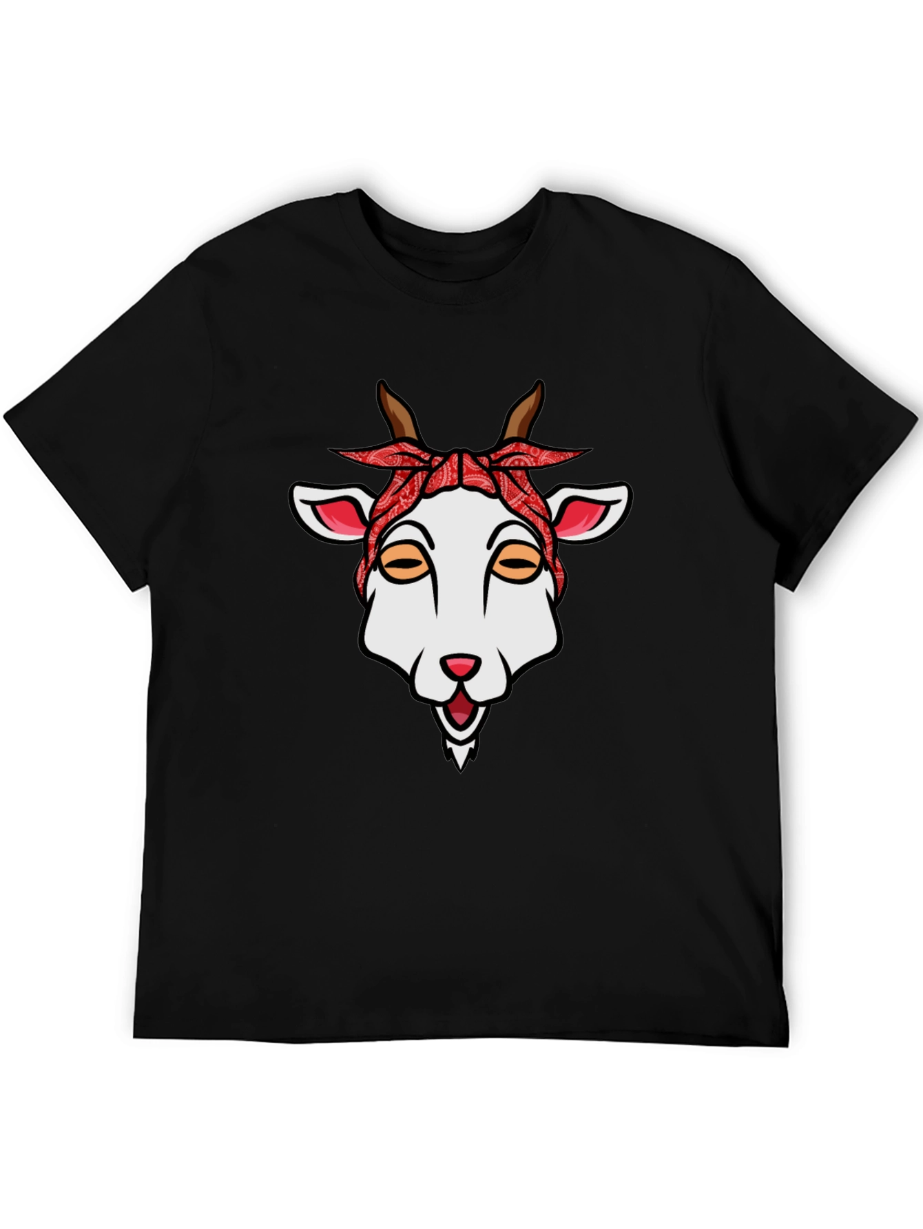 Goat Bandana Graphic Tee - Unique Style