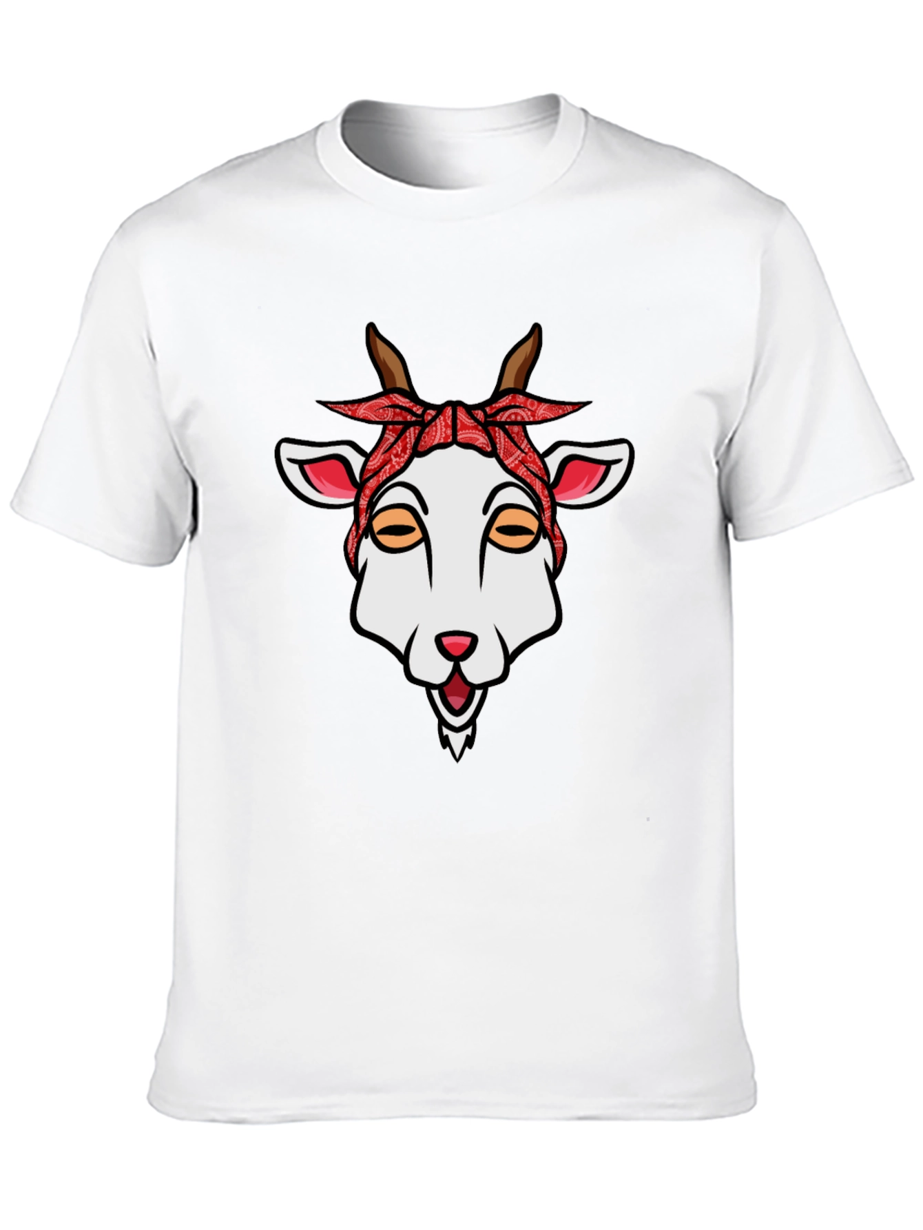 Goat Bandana Graphic Tee - Unique Style