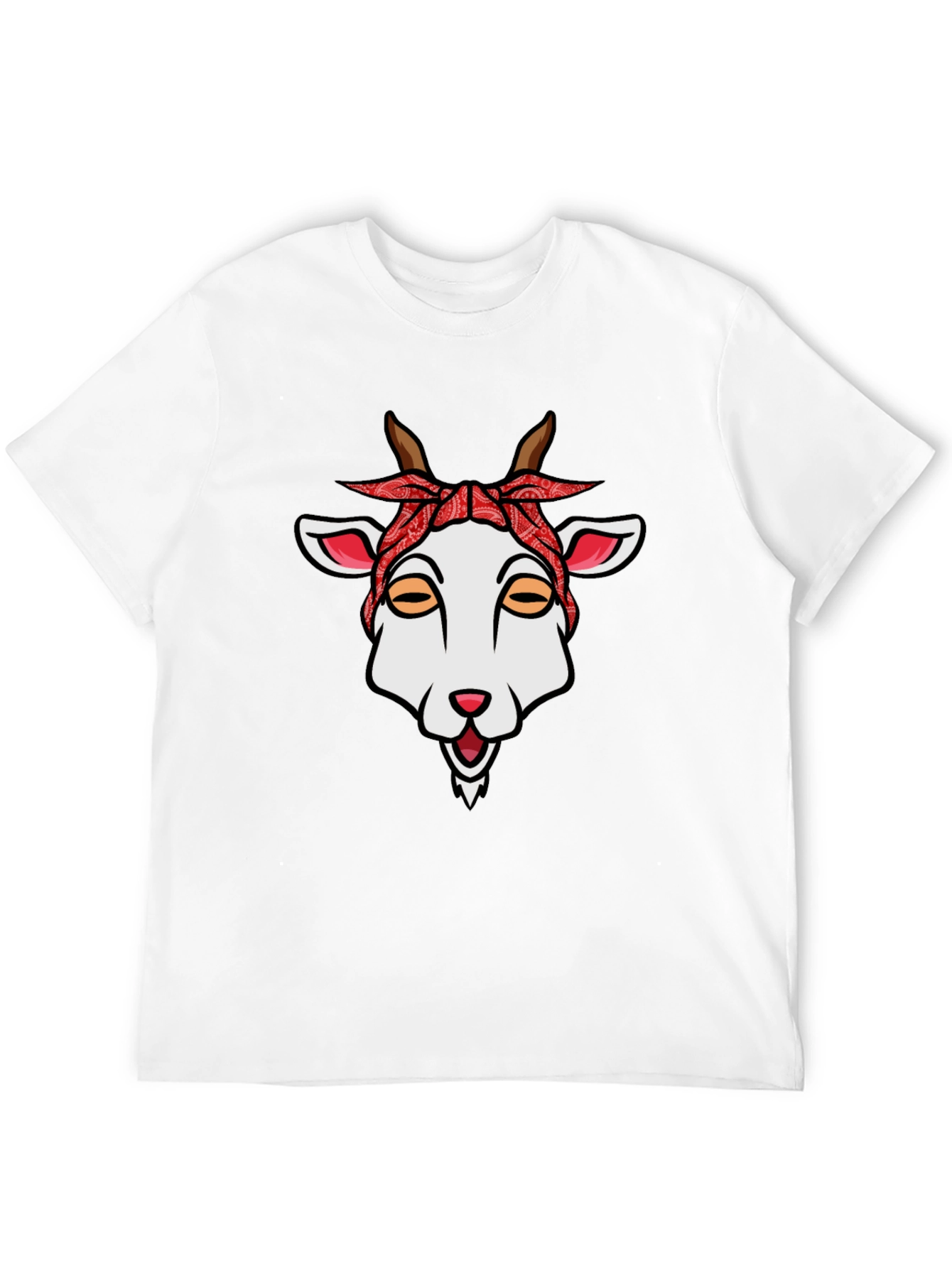 Goat Bandana Graphic Tee - Unique Style