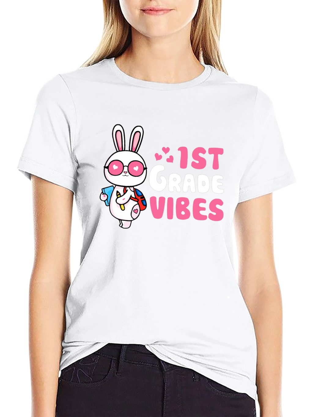 1st Grade Vibes Bunny T-Shirt