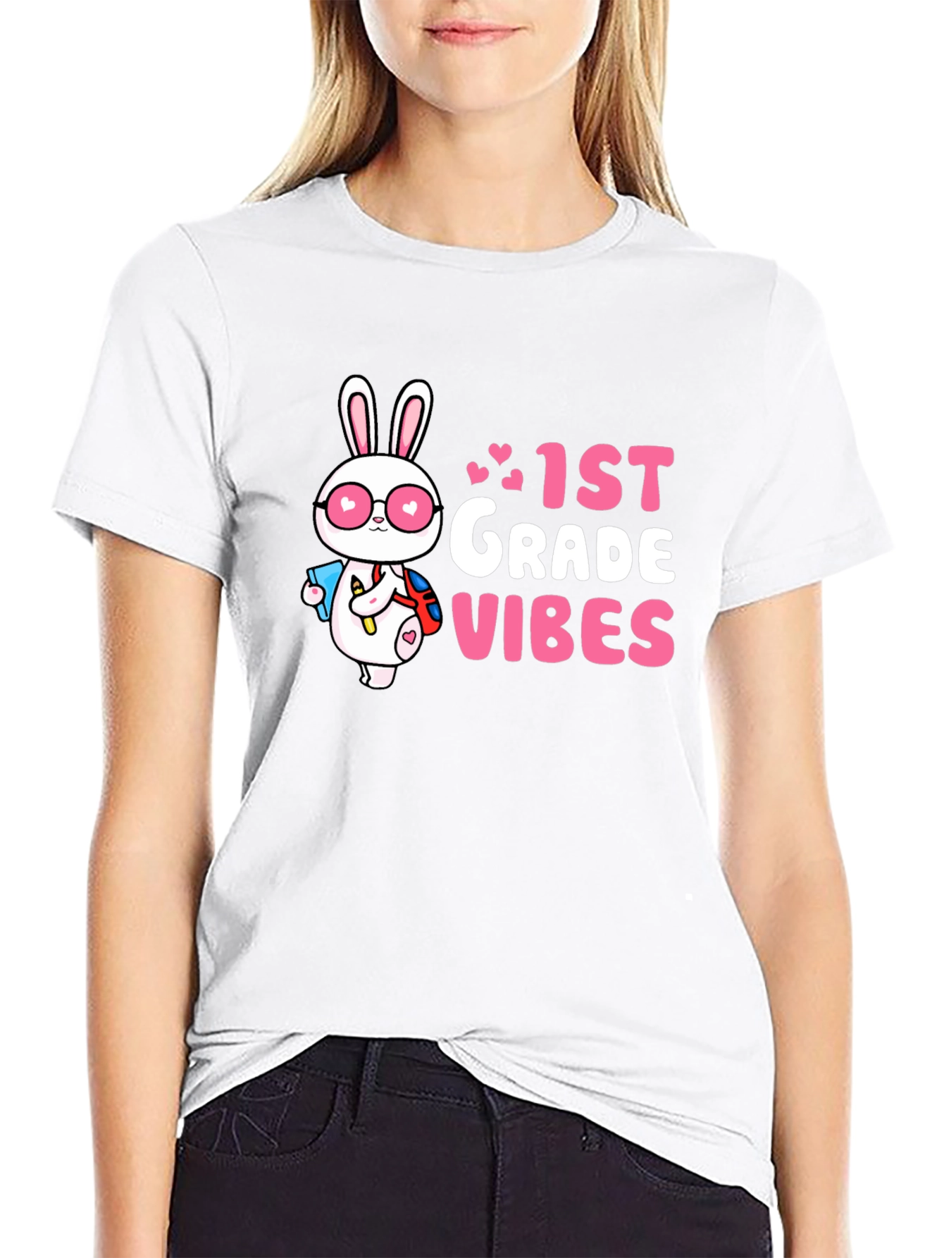 1st Grade Vibes Bunny T-Shirt