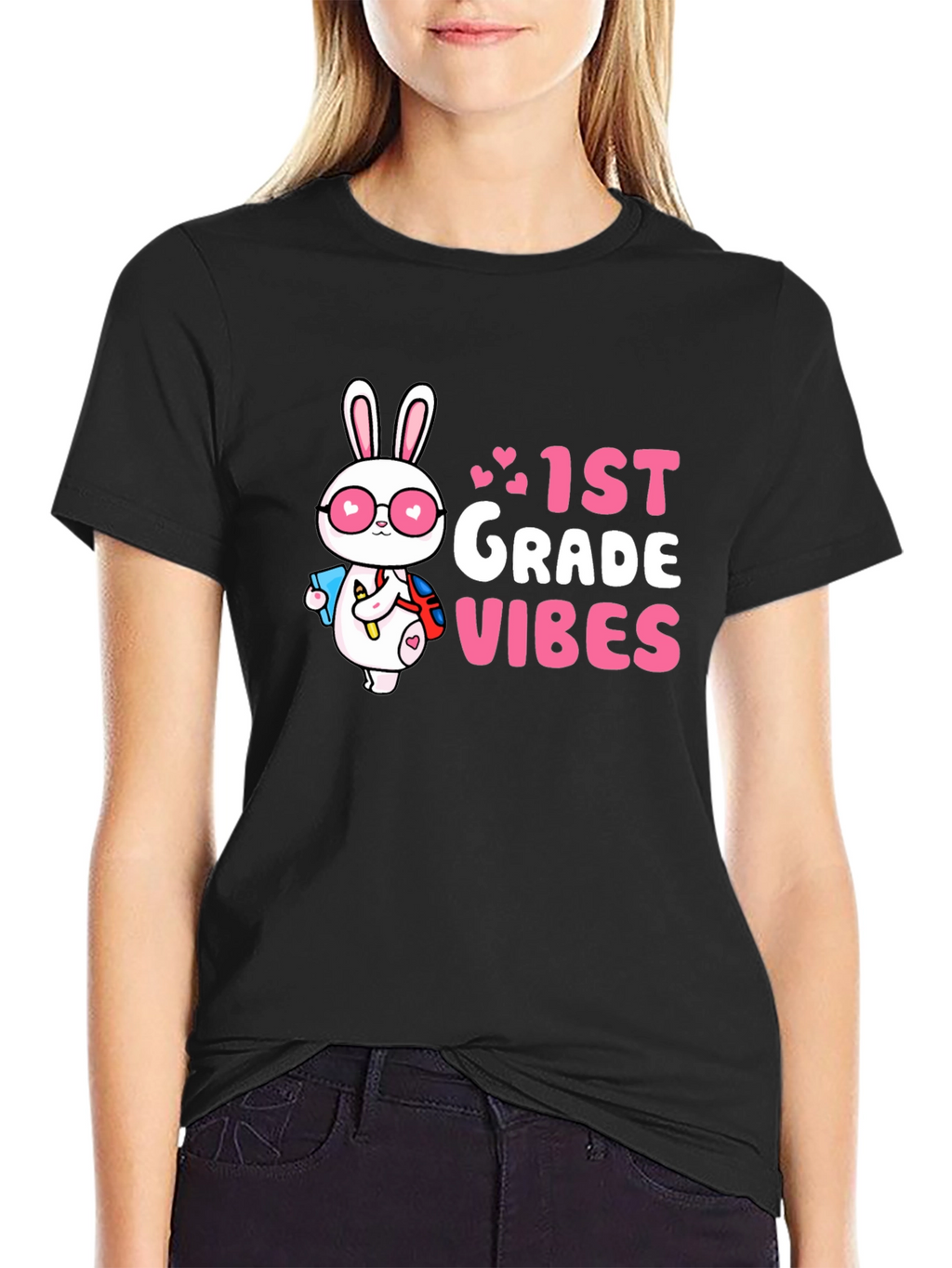 1st Grade Vibes Bunny T-Shirt