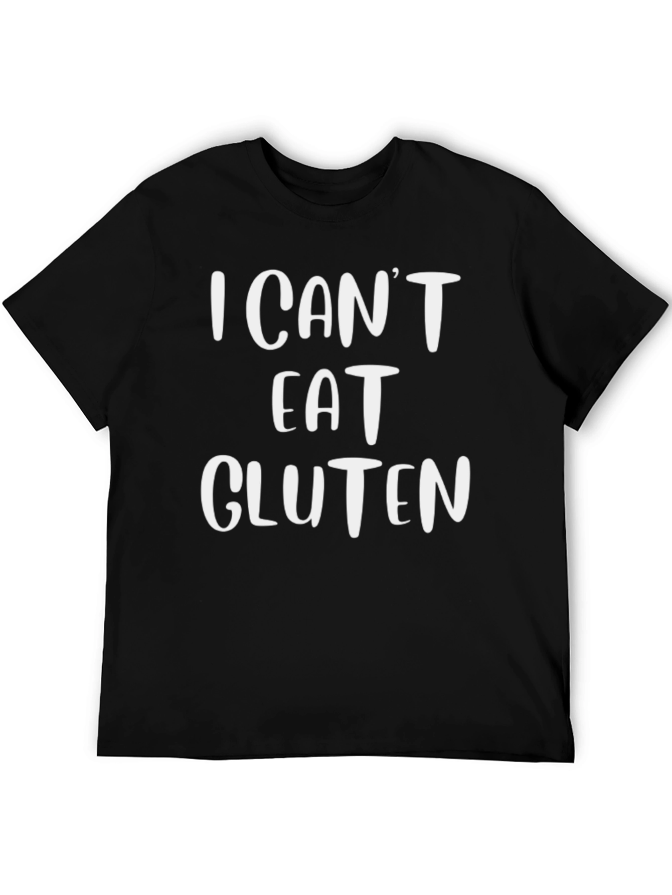 I Cant Eat Gluten Graphic Tee - Unisex Black T-Shirt