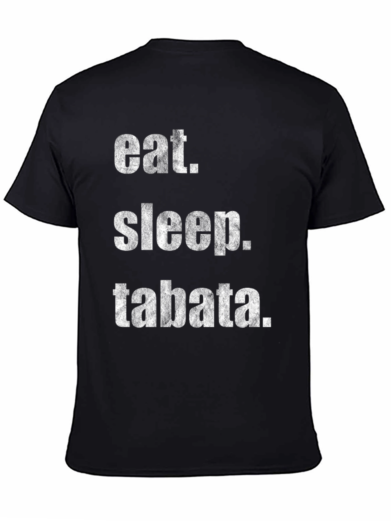 Eat Sleep Tabata Black T-Shirt Workout Tee
