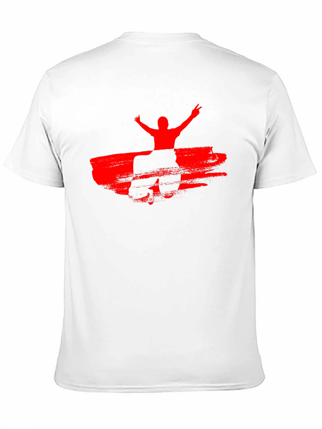 Red Silhouette Graphic Black T-Shirt