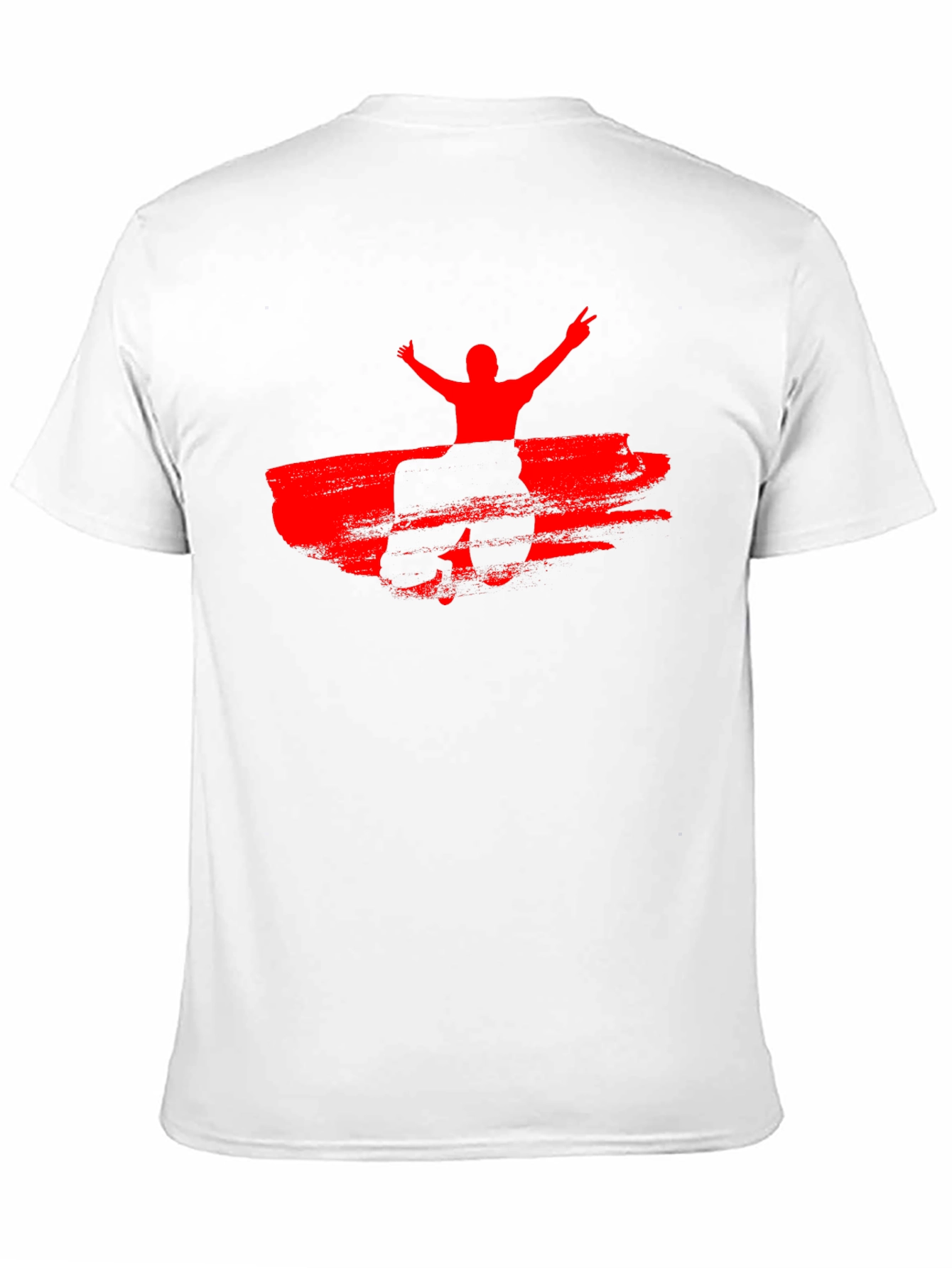 Red Silhouette Graphic Black T-Shirt