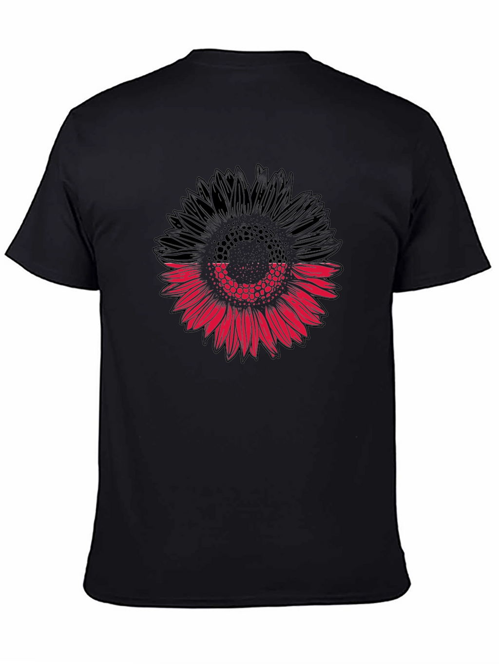 Sunflower Graphic Black T-Shirt - Modern Floral Tee